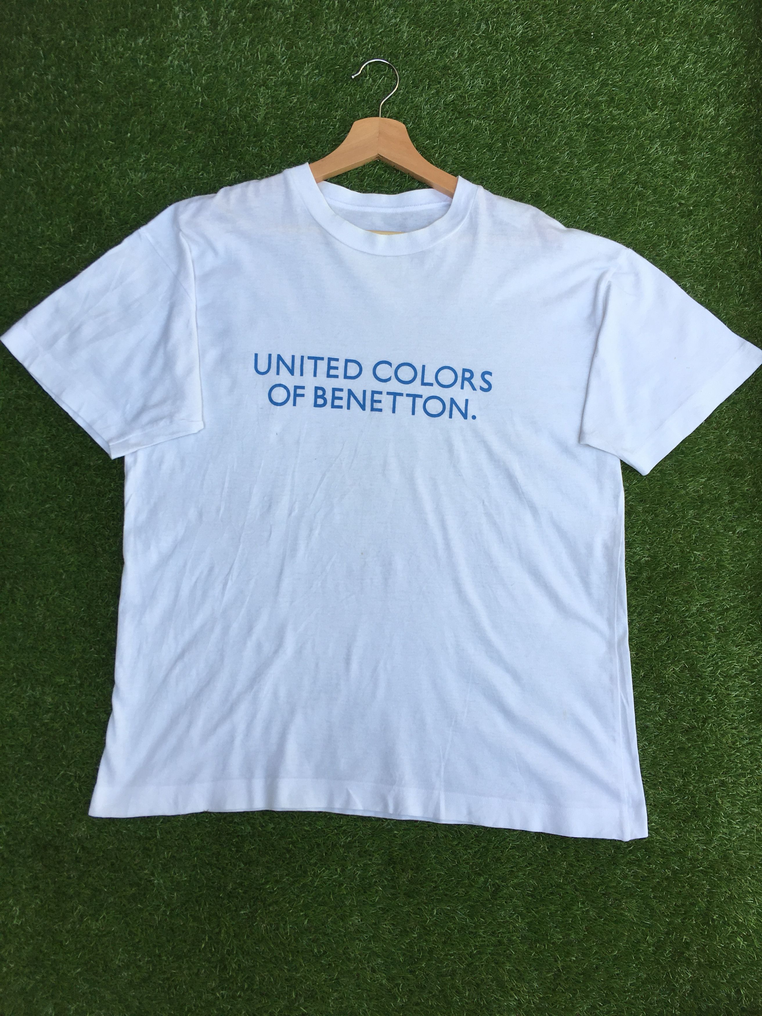 Benetton Vtg 90s United Colors Of Benetton tshirt spellout big logo Size US L / EU 52-54 / 3 - 2 Thumbnail