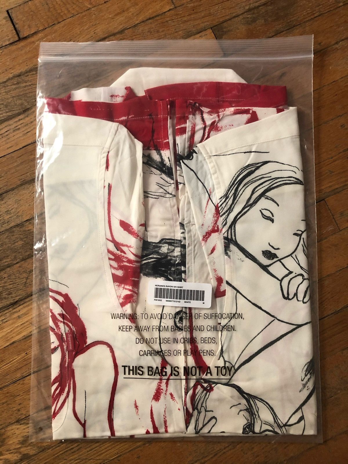 Supreme Supreme Rita Ackermann Rayon S/S Shirt White Size M | Grailed