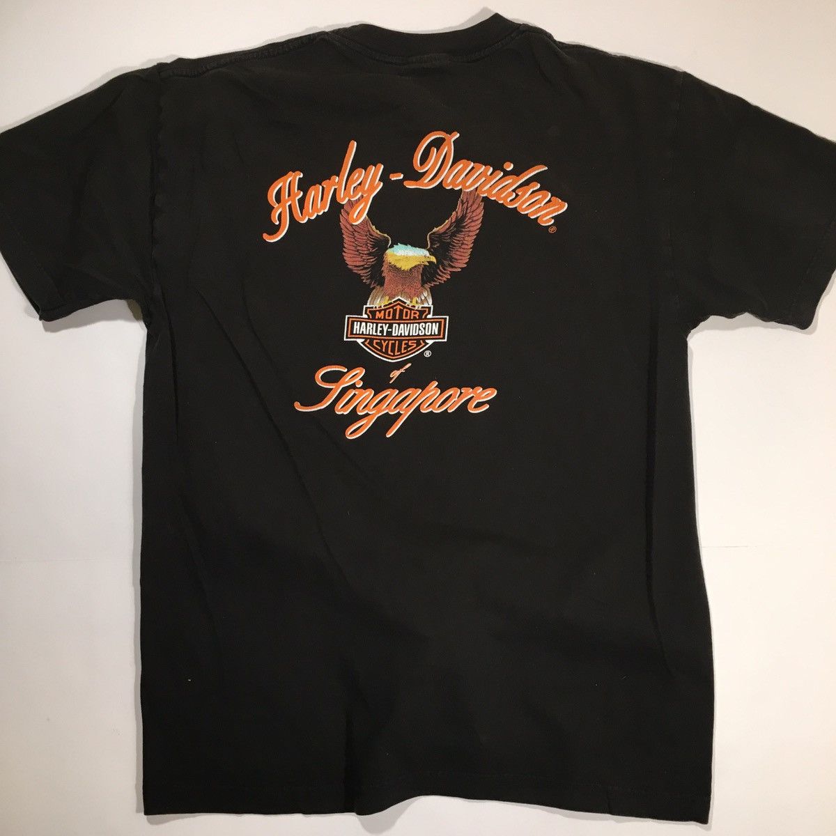 Harley Davidson × Vintage Vintage Harley Davidson Singapore Shirt Size US L / EU 52-54 / 3 - 2 Thumbnail
