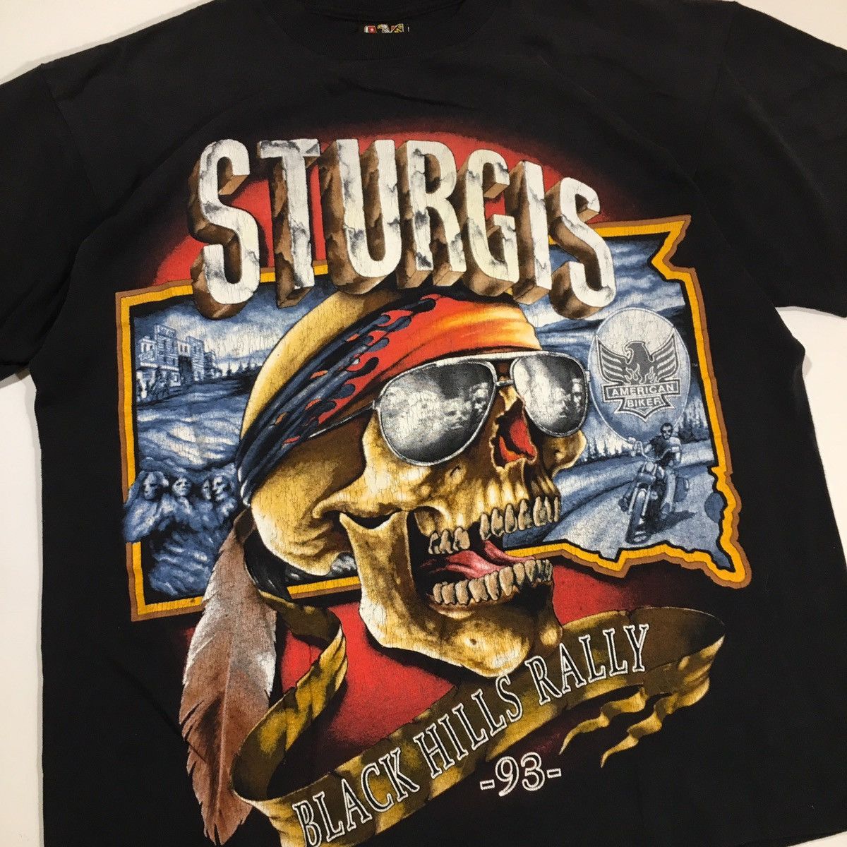 Harley Davidson × Vintage Vintage 3D Emblem Sturgis Big Skull Tee Shirt Size US XL / EU 56 / 4 - 4 Thumbnail