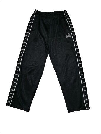 Kappa KAPPA SIDE TAPE LOGO CASUAL STYLE BLACK TRACK PANTS Size US 33 - 2 Thumbnail