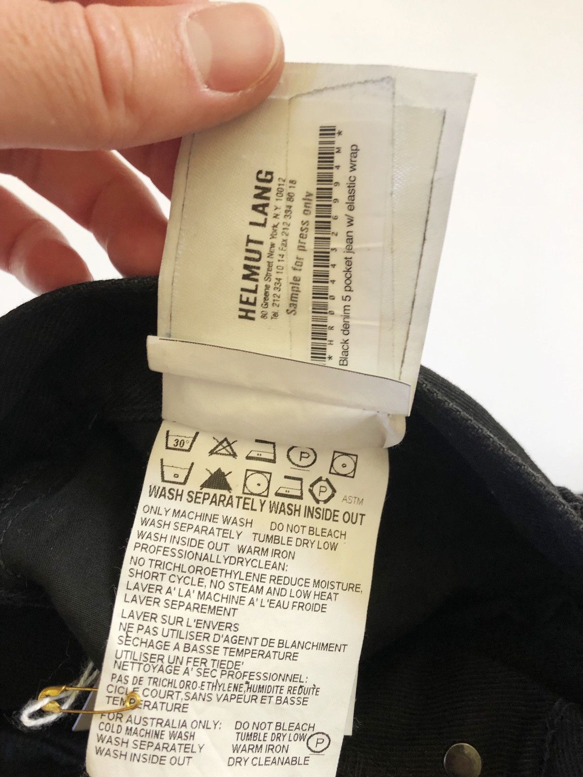 Helmut Lang AW 03 Helmut Lang PRESS SAMPLE Bondage Denim Size US 33 - 7 Thumbnail