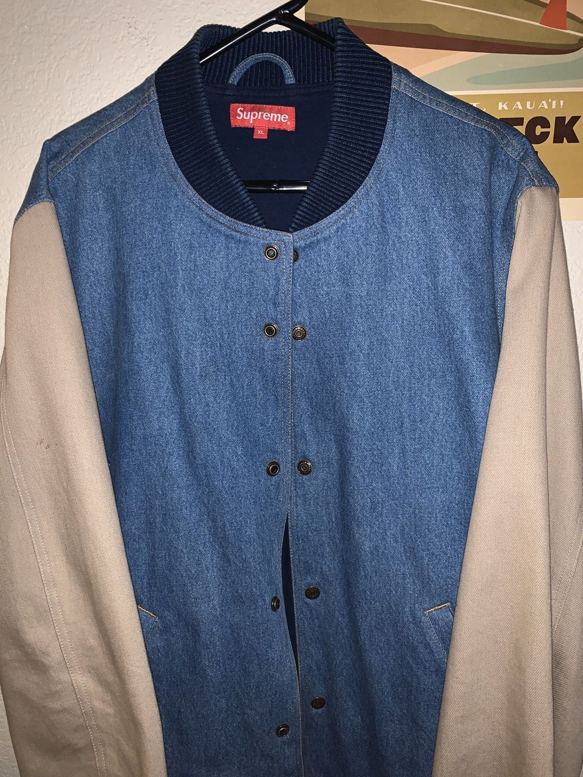 Supreme Denim Varsity JacketシュプリームS 18SS Supreme Denim Varsity Jacket (SS18) - $178