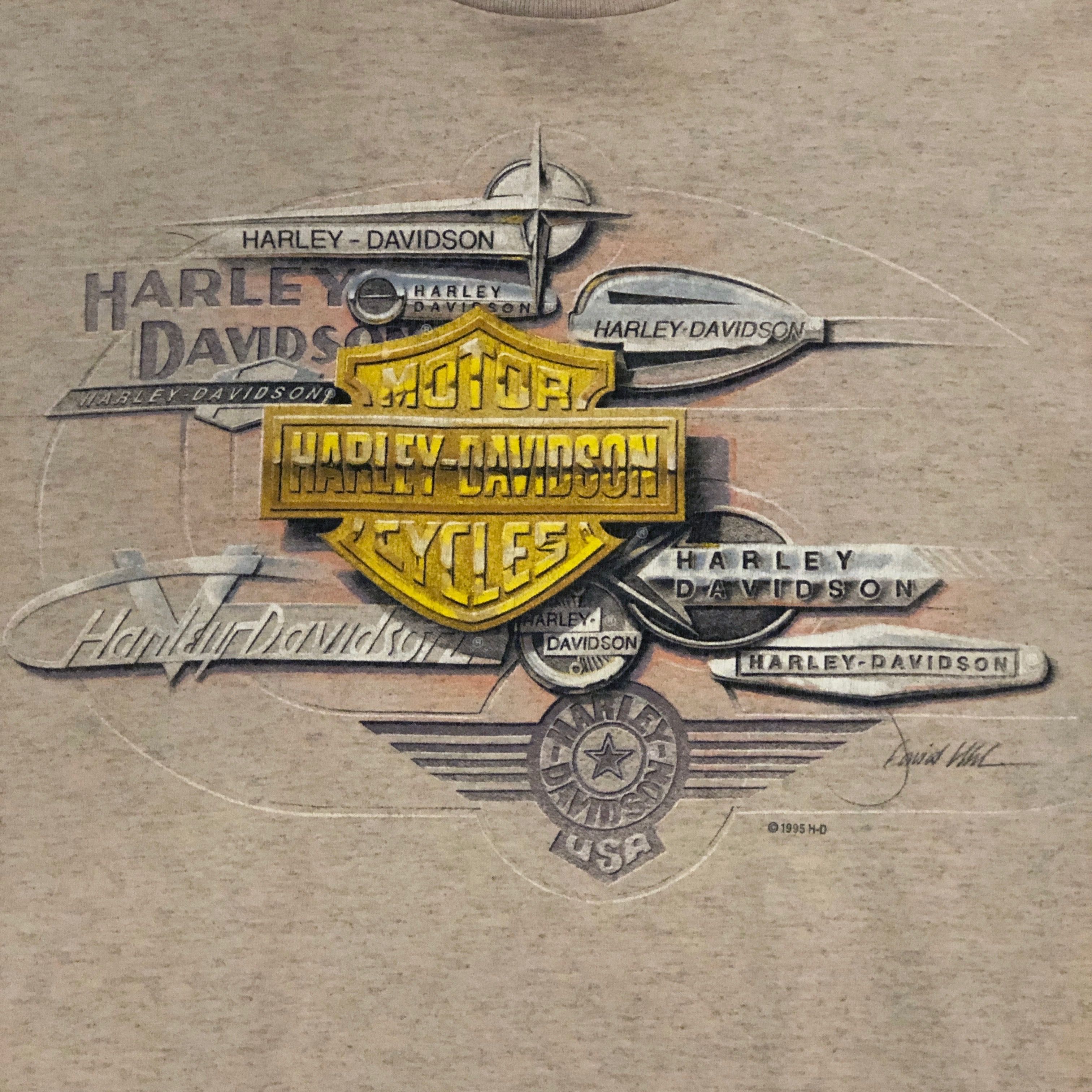 Harley Davidson Vintage Harley Davidson Tank Emblem Logo T-Shirt Size US L / EU 52-54 / 3 - 3 Thumbnail