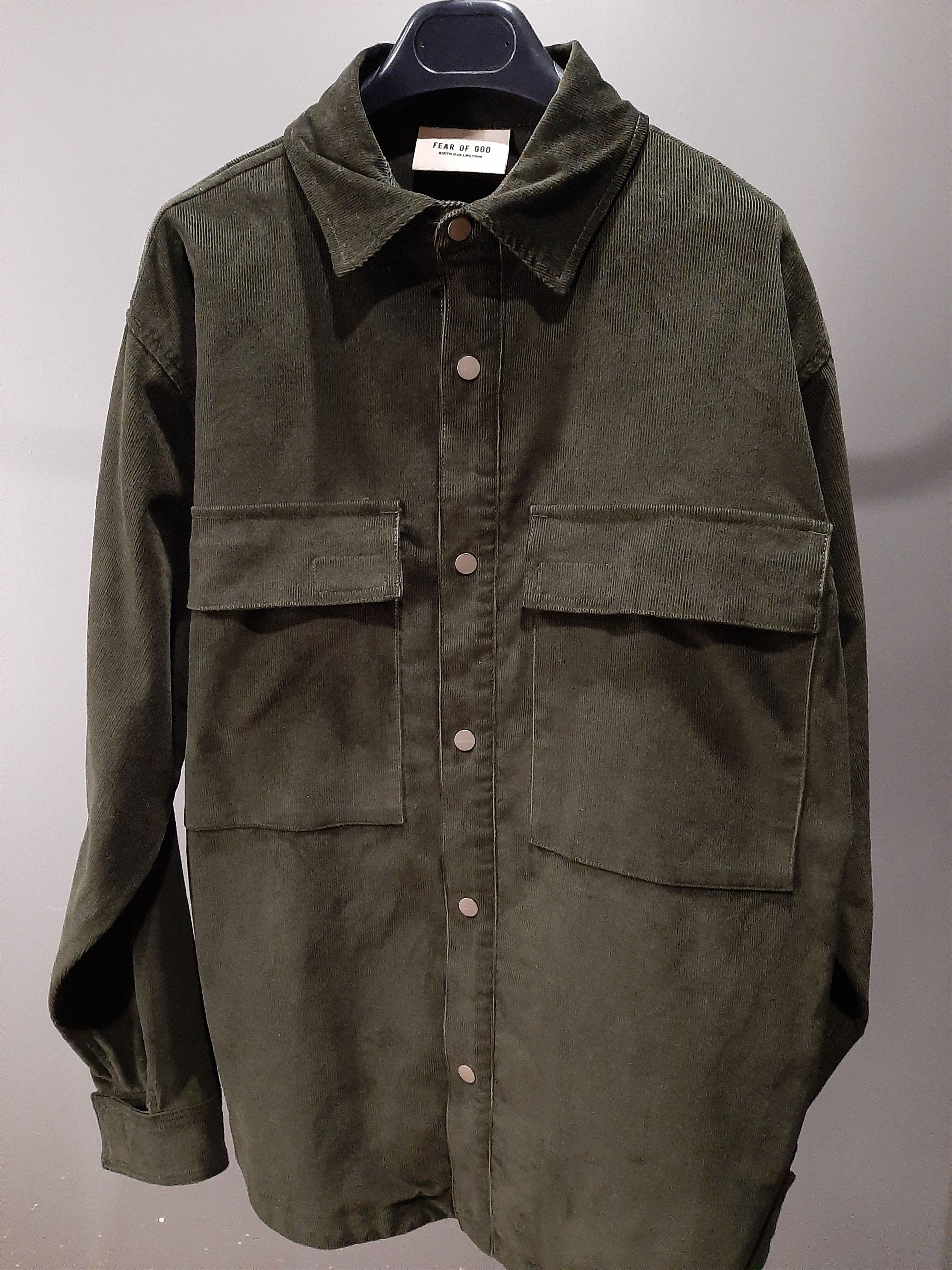 Fear of God CORDUROY SHIRT JACKET FOREST GREEN | Grailed