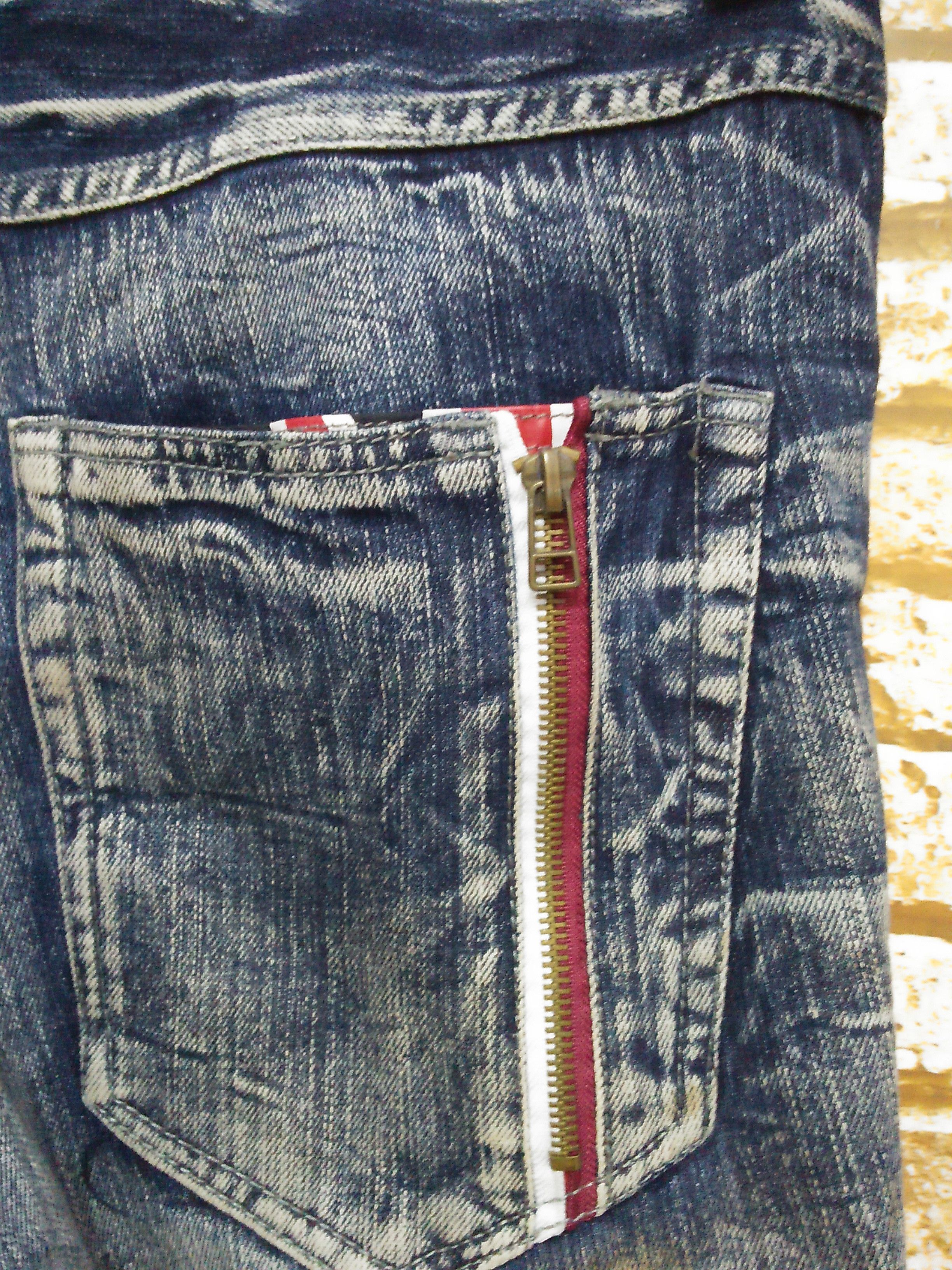 Japanese Brand MILD LIFE JAPAN SKULL DISTRESSED Flare DENIM (B174) Size US 37 - 8 Thumbnail