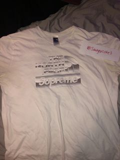 Supreme north on sale face metallic tee