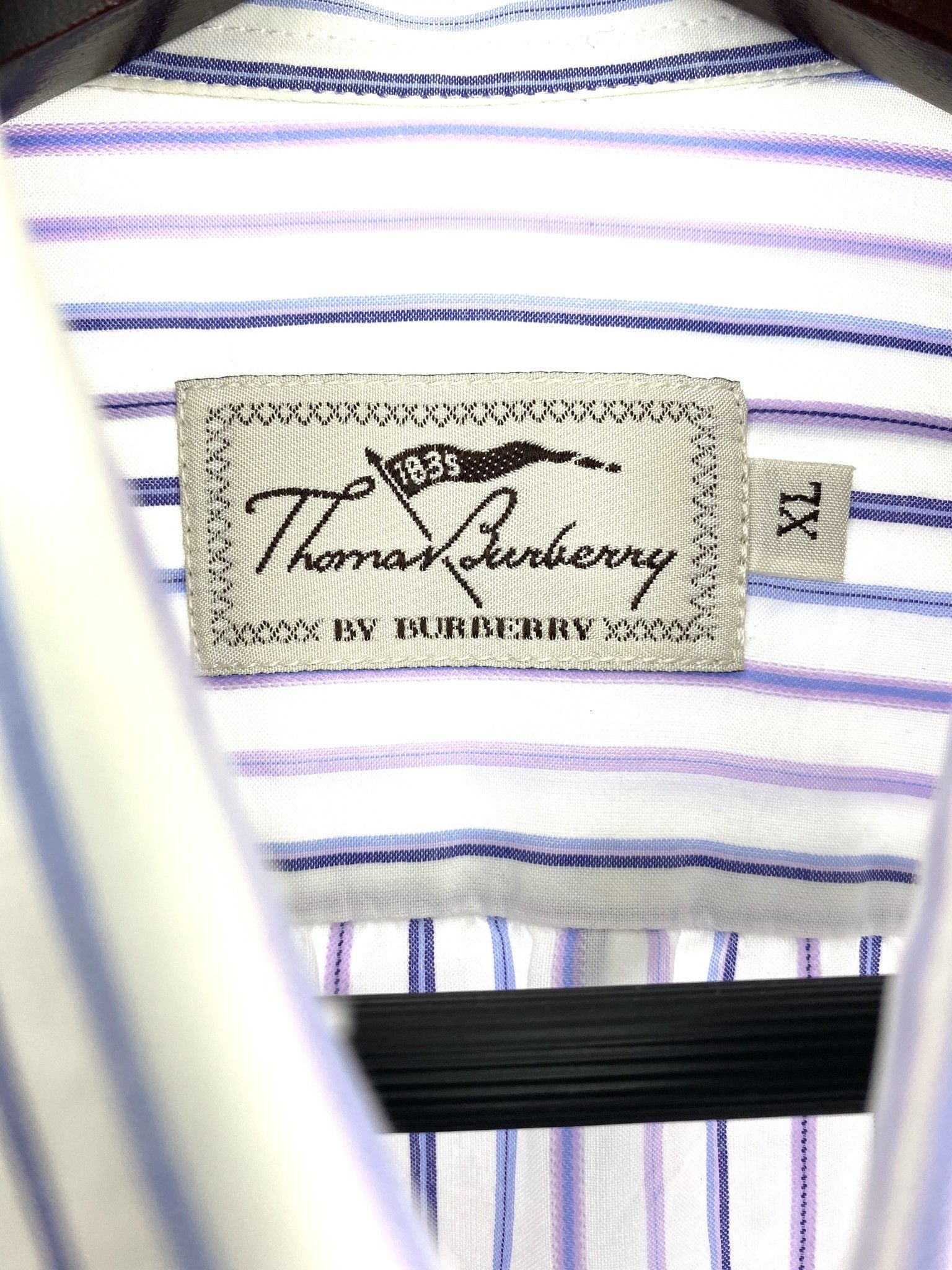 Burberry 🔥 vintage Tb Burberry shirt striped long sleeve Xl Size US XL / EU 56 / 4 - 4 Thumbnail
