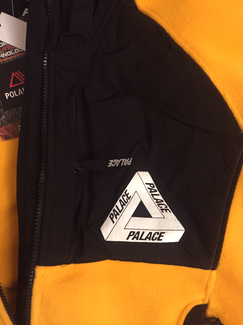 Palace Polartec Yellow Hooded Fleece Jacket | Grailed