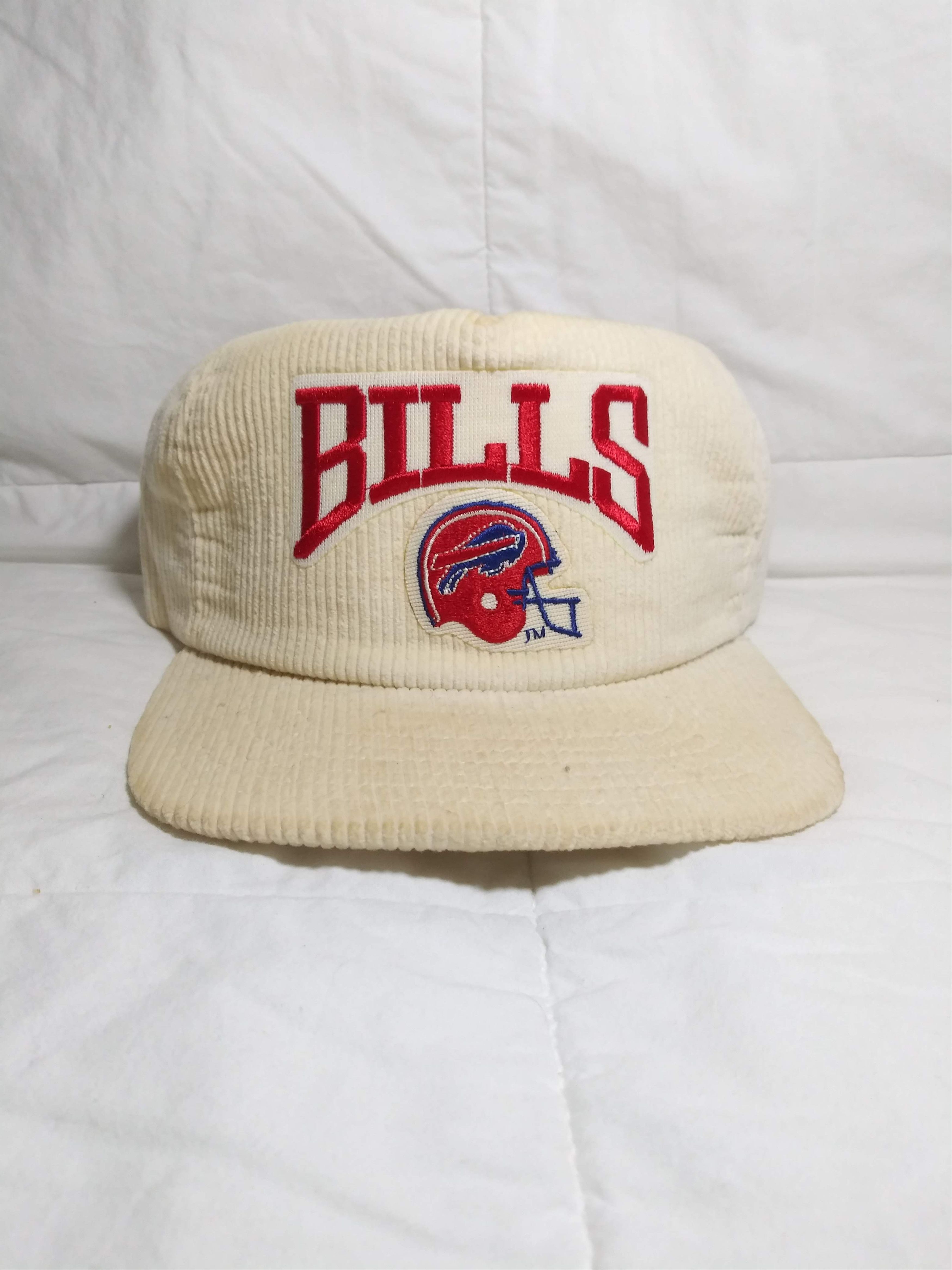 Vintage 80's Corduroy Buffalo Bills Starter Snapback Hat. 