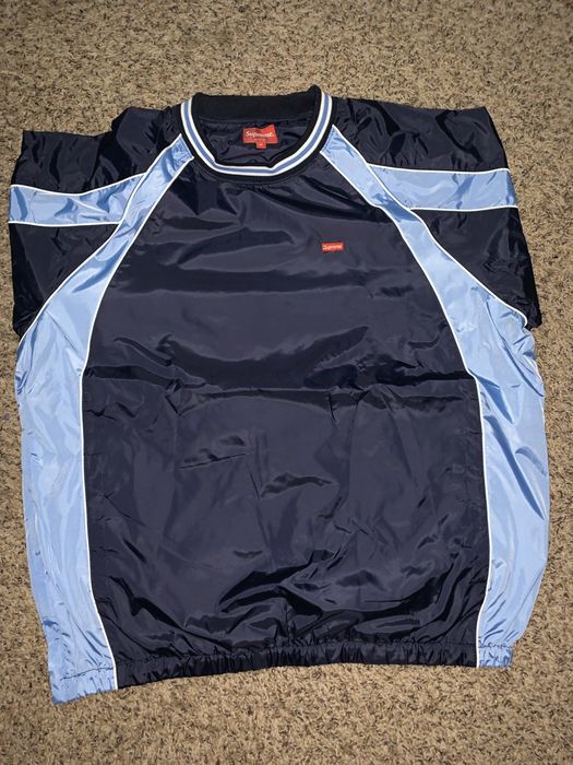 Supreme Supreme Piping Warm Up Pullover Blue | Grailed