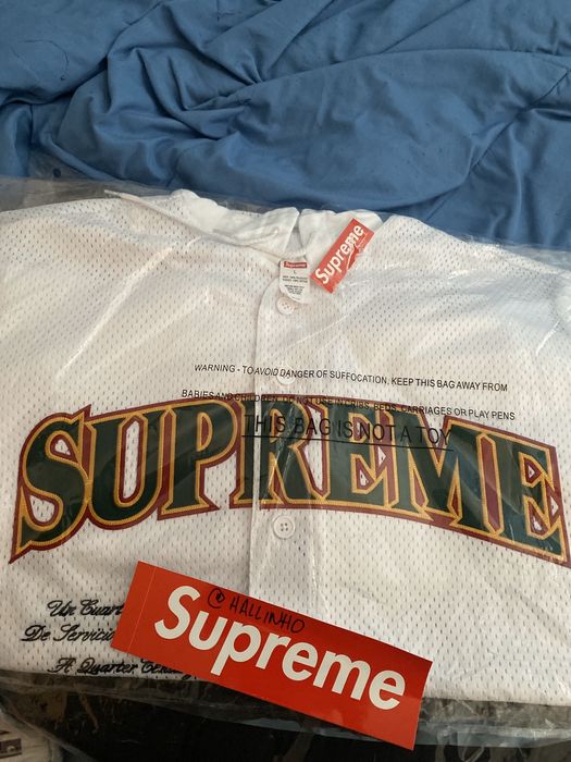 Supreme hooded baseball discount jersey