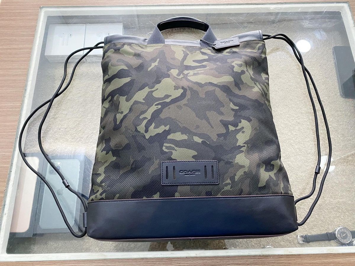 Coach COACH TERRAIN DRAWSTRING BACKPACK WITH CAMO PRINT Grailed