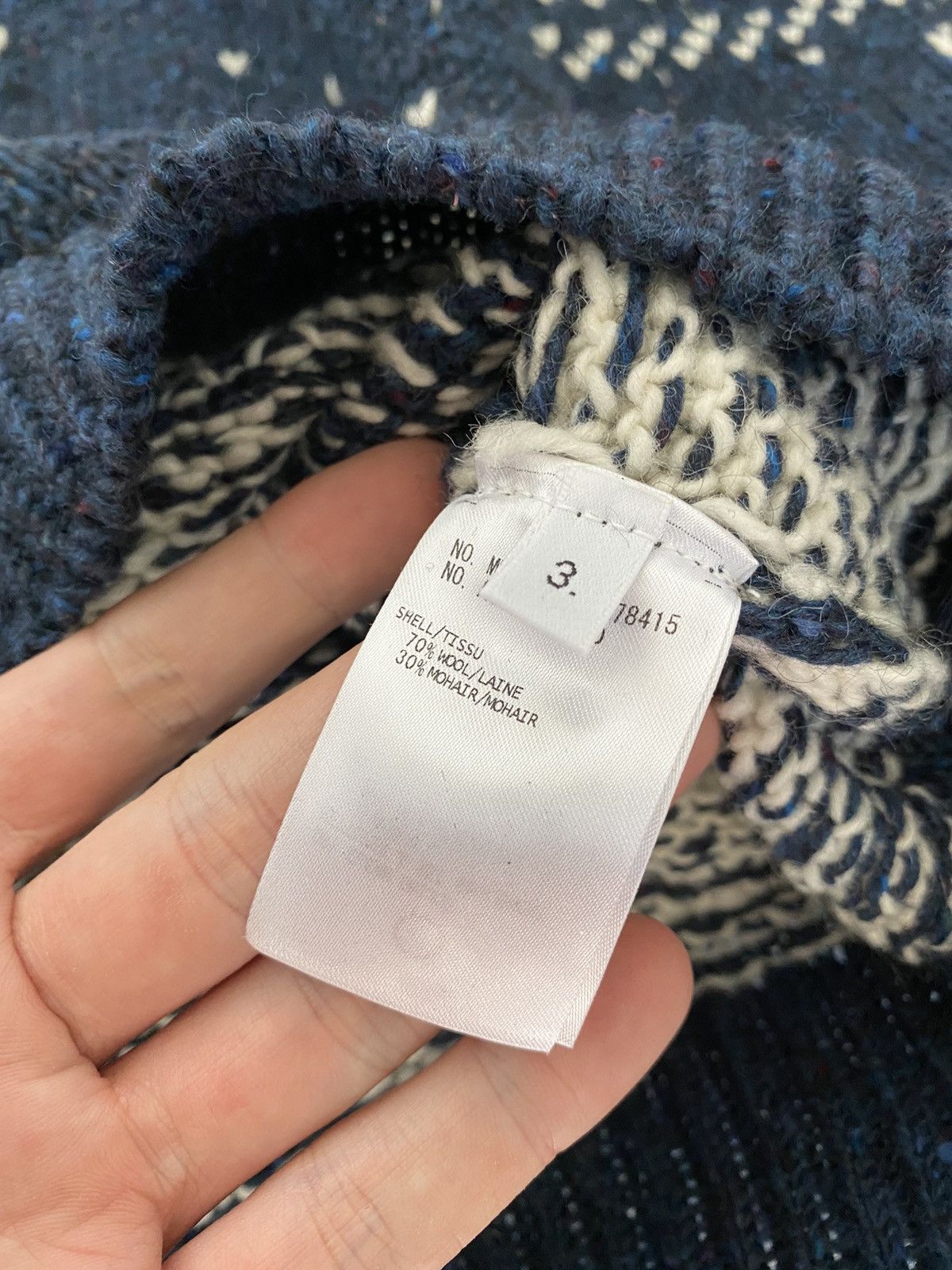 Thom Browne Thom Browne Navy Whale Mohair Tweed Pullover Knit Sweater Grailed