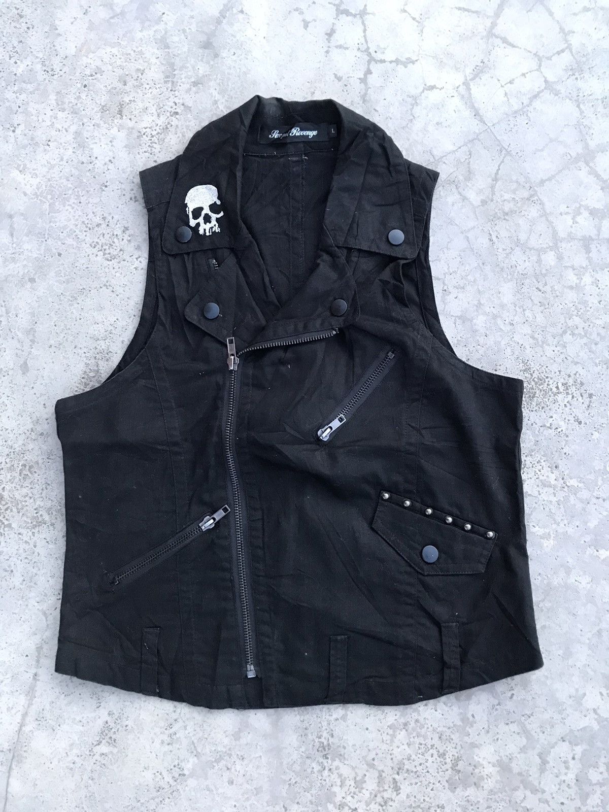 Vintage SEX POT REVENGE PUNK AND ROCK MIND VEST Size L / US 10 / IT 46 - 10 Thumbnail