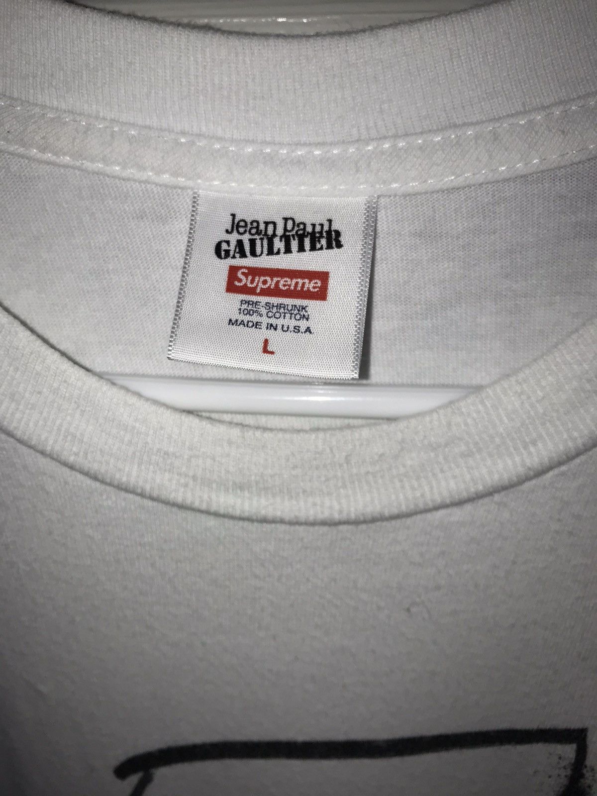 Jean Paul Gaultier × Supreme Red 🍓Box Logo Jean Paul Gaultier Supreme Spray Paint White Size US L / EU 52-54 / 3 - 4 Thumbnail