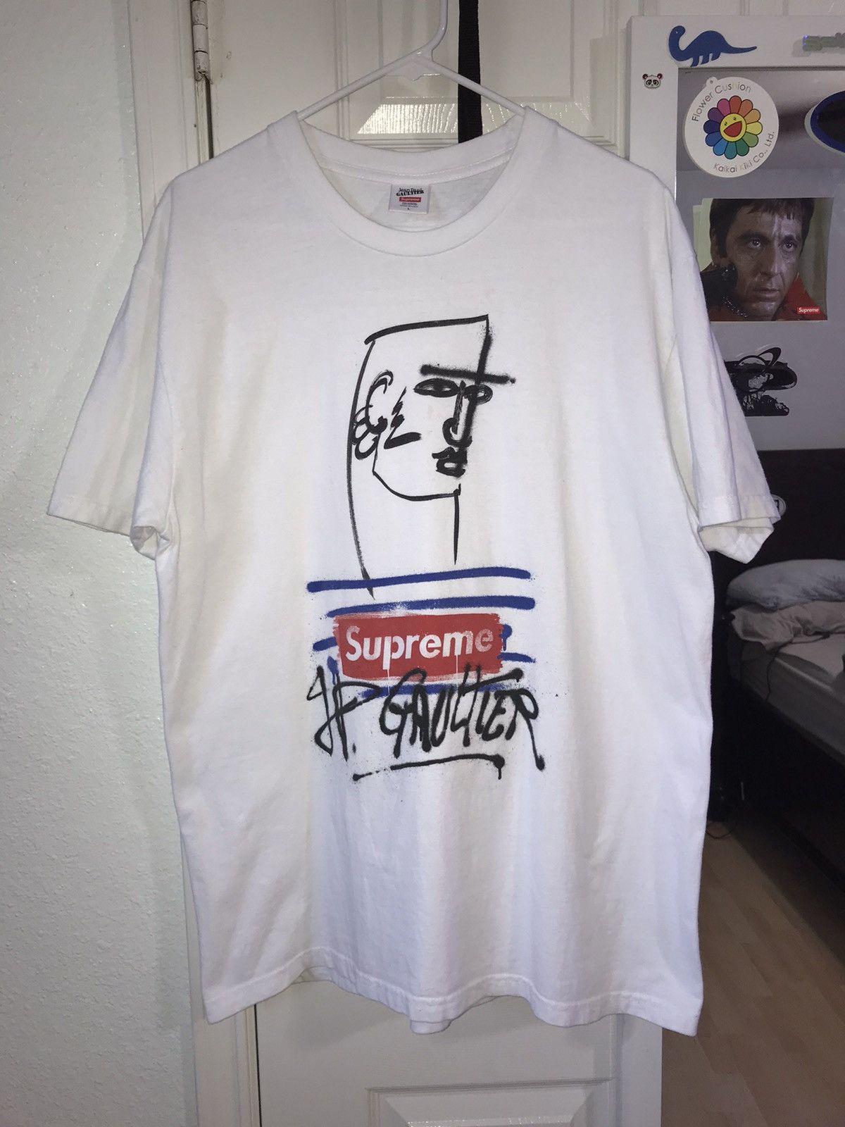 Jean Paul Gaultier × Supreme Red 🍓Box Logo Jean Paul Gaultier Supreme Spray Paint White Size US L / EU 52-54 / 3 - 1 Thumbnail