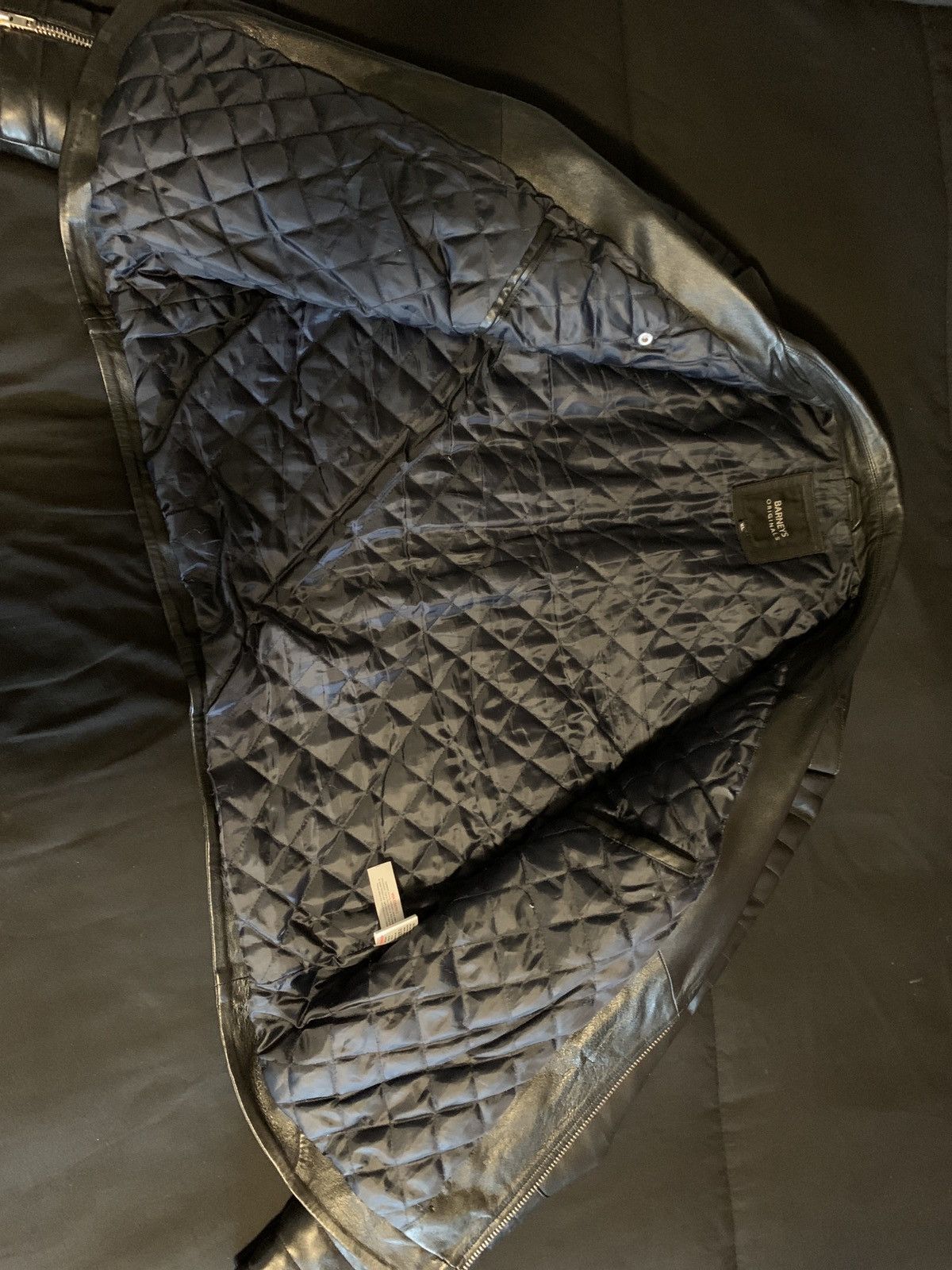 Barneys New York Quilted Leather Biker Jacket Size US XL / EU 56 / 4 - 3 Thumbnail