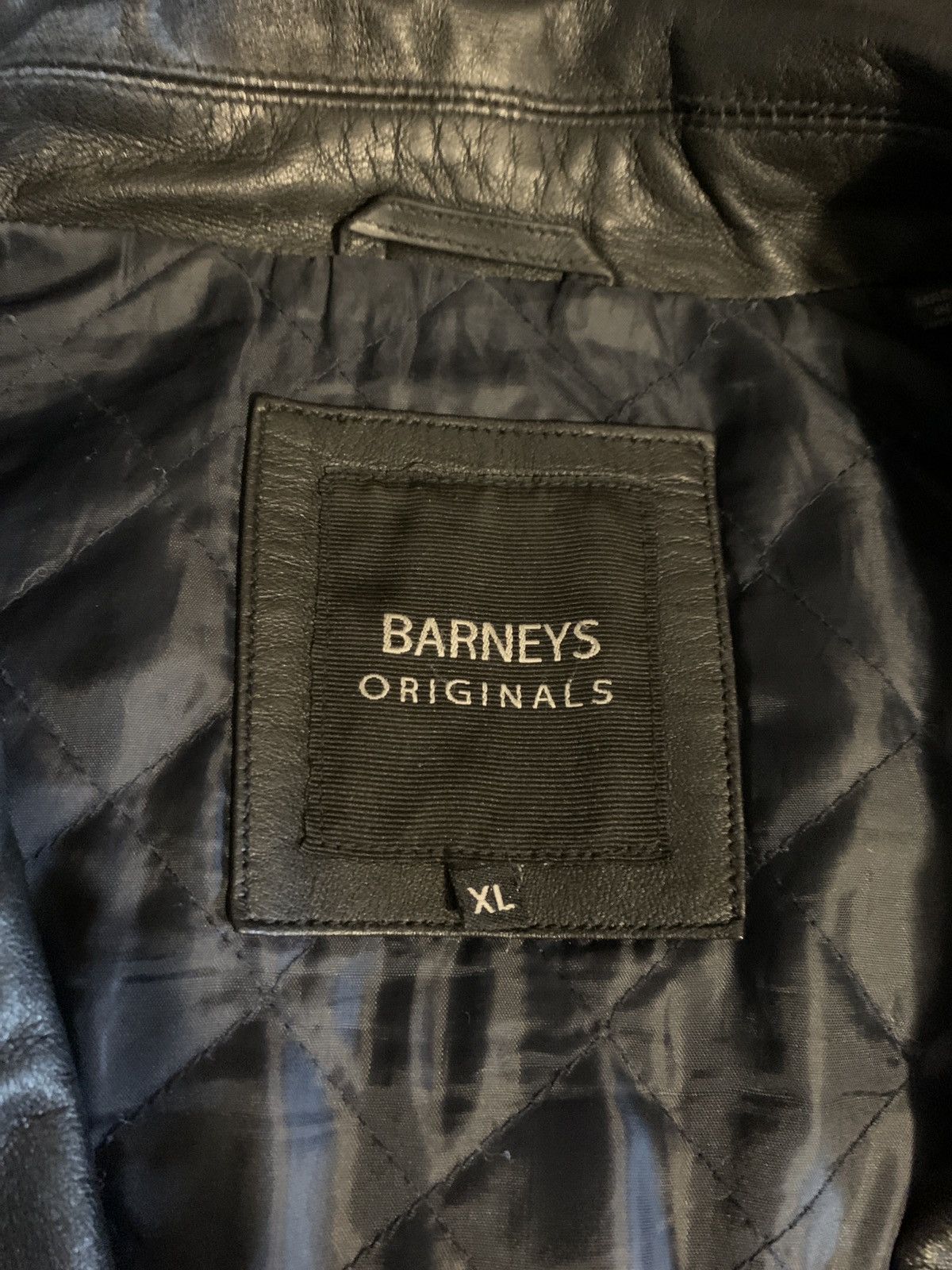Barneys New York Quilted Leather Biker Jacket Size US XL / EU 56 / 4 - 2 Thumbnail