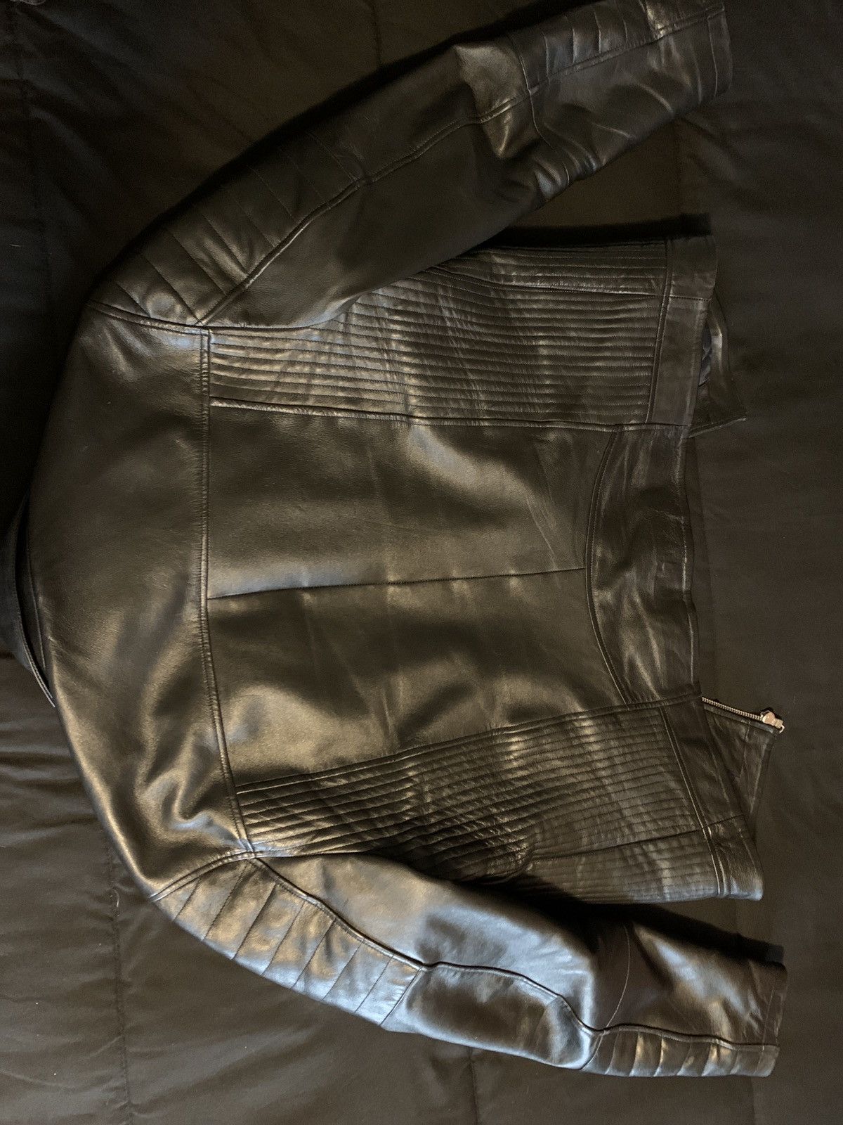 Barneys New York Quilted Leather Biker Jacket Size US XL / EU 56 / 4 - 4 Thumbnail