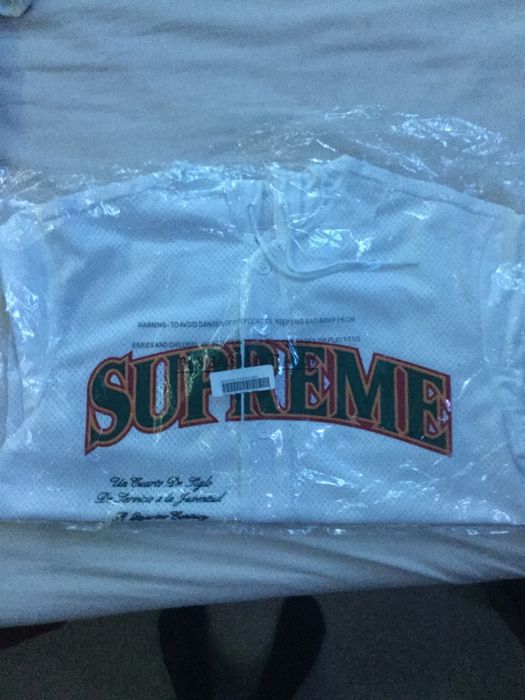 Supreme Mesh hooded L/S baseball jersey | Grailed