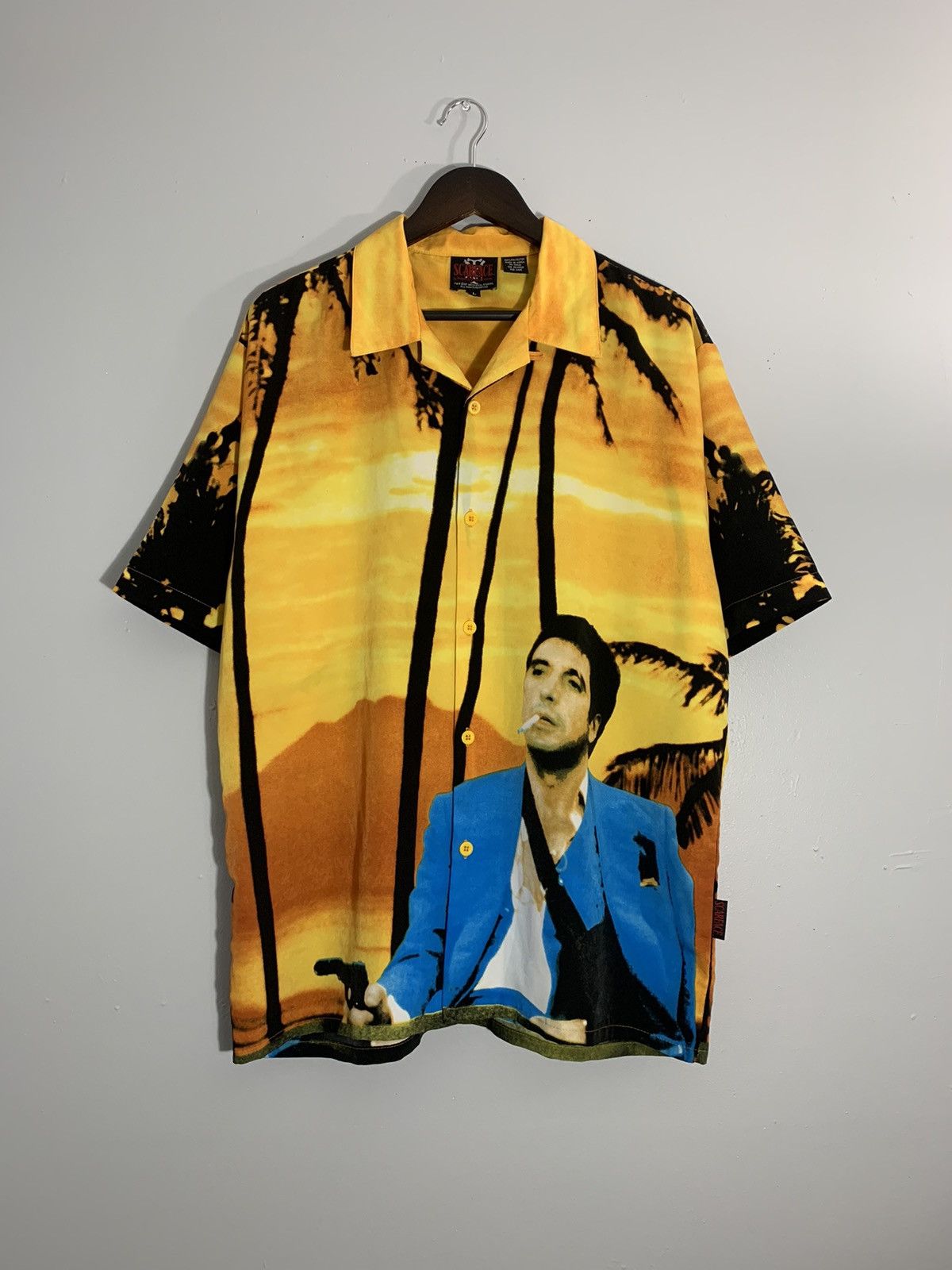 Vintage Scarface Button Up Shirt | Grailed