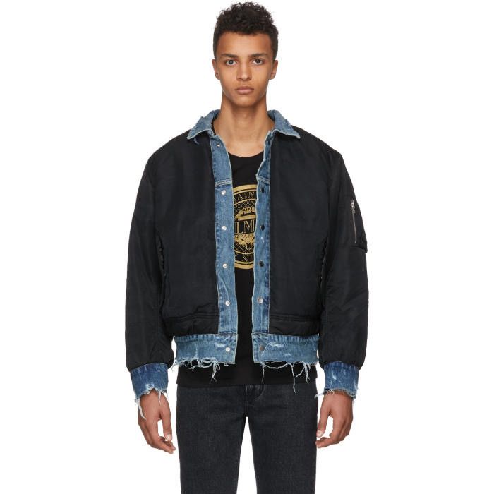 Amiri Reversible Denim Bomber Jacket | Grailed