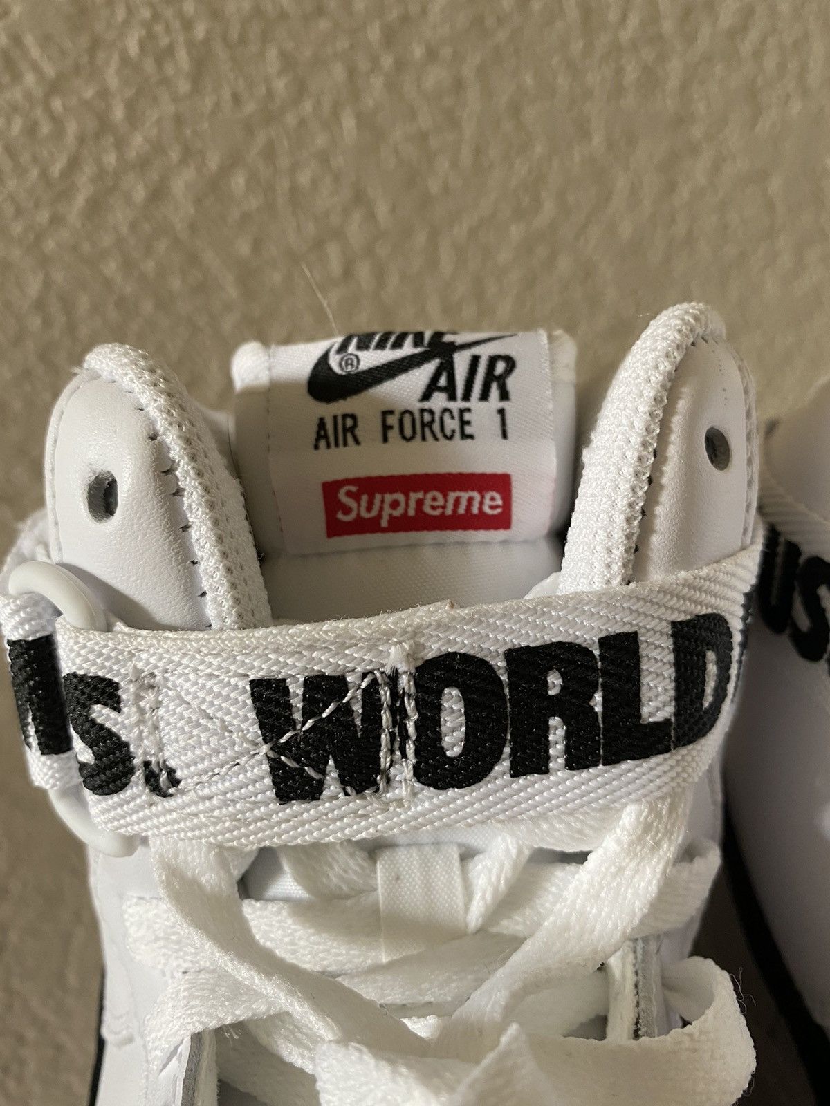 Nike × Supreme Supreme x Air Force 1 High Supreme White 2014 Size US 10.5 / EU 43-44 - 16 Thumbnail