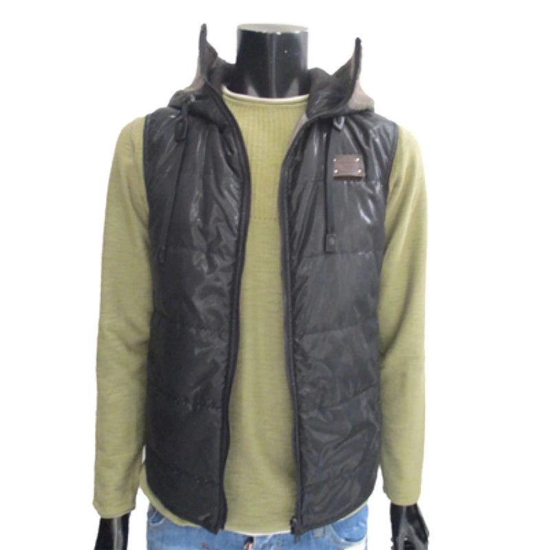 Dolce & Gabbana Dolce and Gabbana Light Puffer Hooded Men's Vest