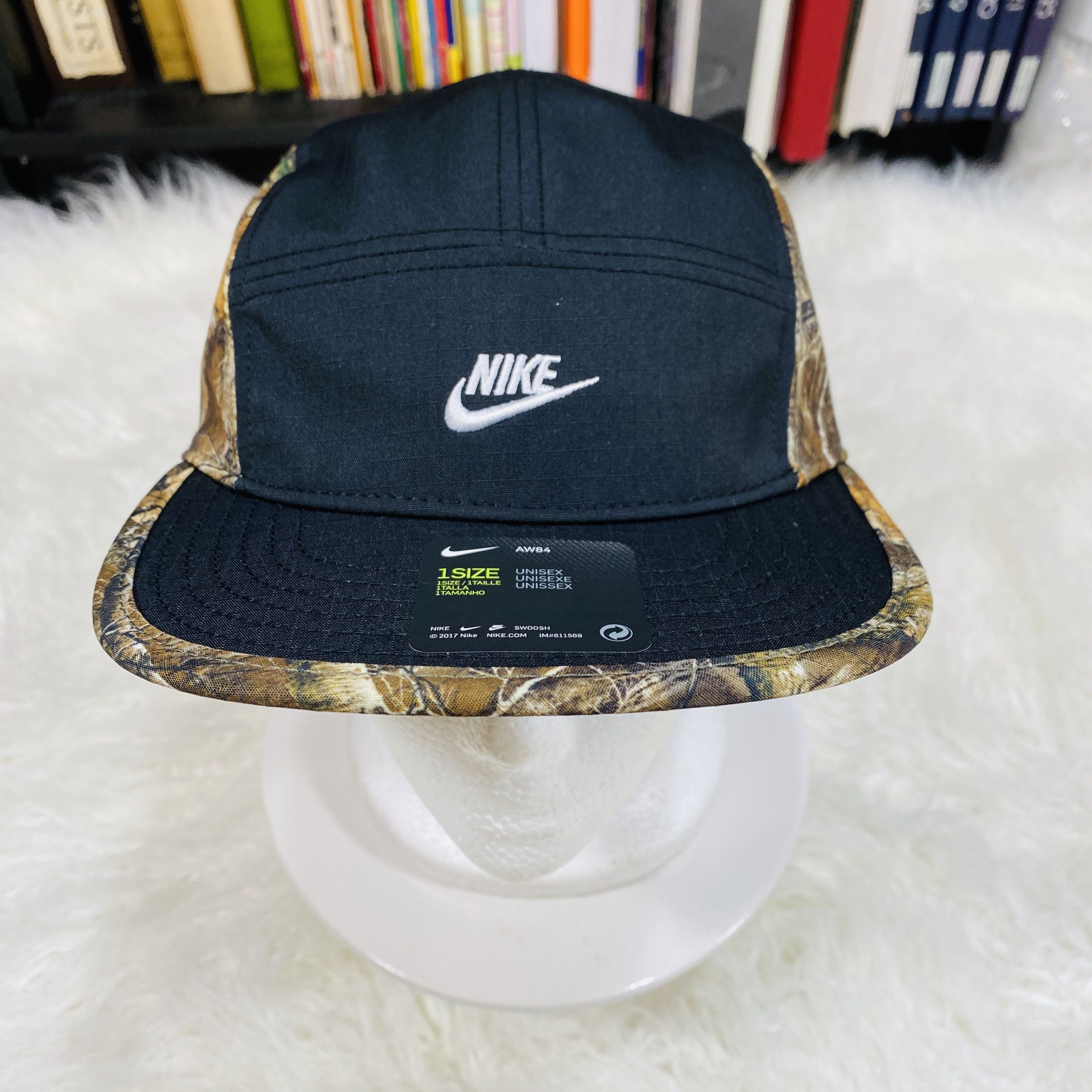 Nike NIKE REAL TREE CAMO AW84 5 PANEL HAT BLACK NWT Grailed