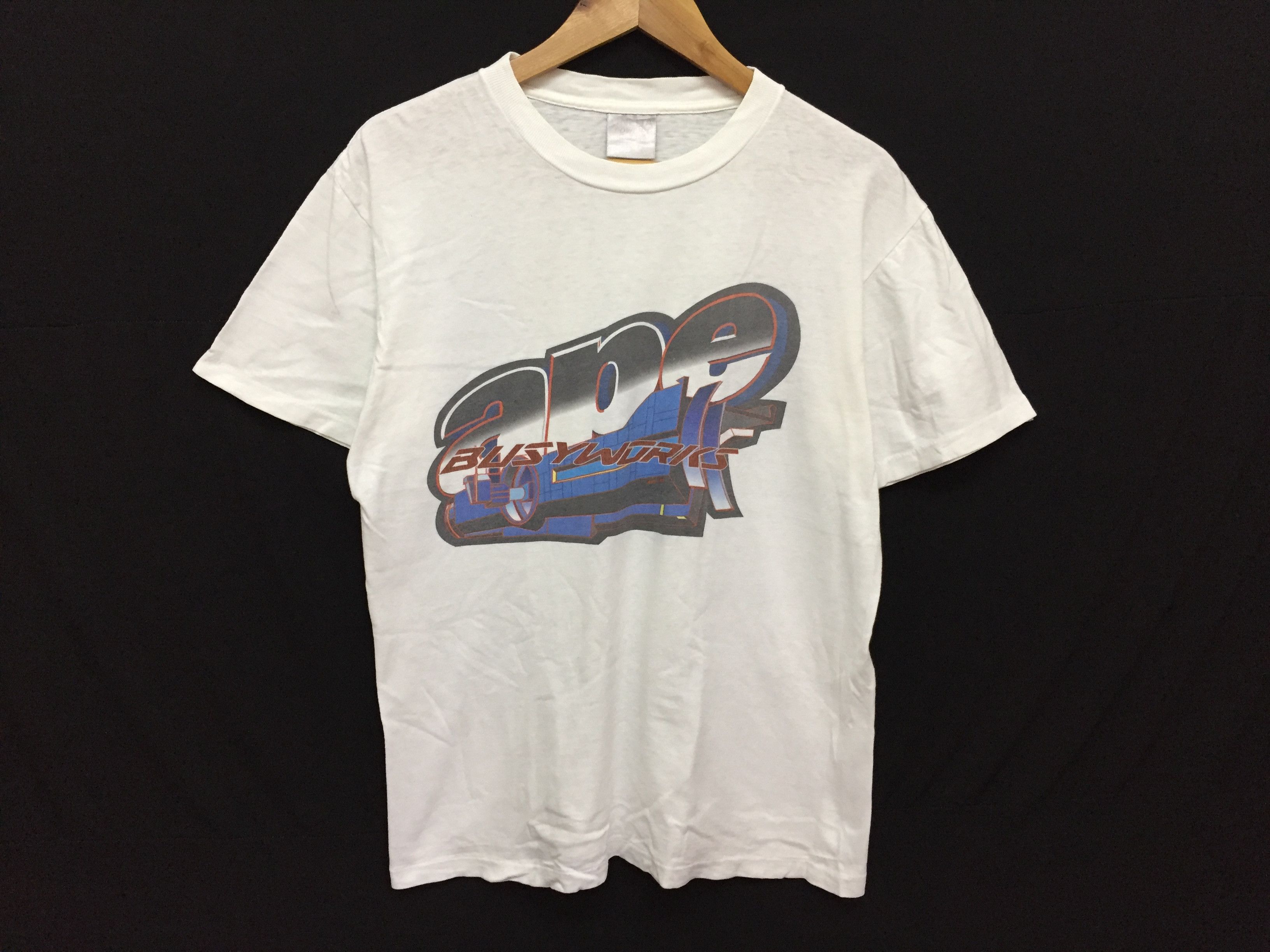 Bape 1995 Oneita Busy Works Tee Size US M / EU 48-50 / 2 - 2 Thumbnail