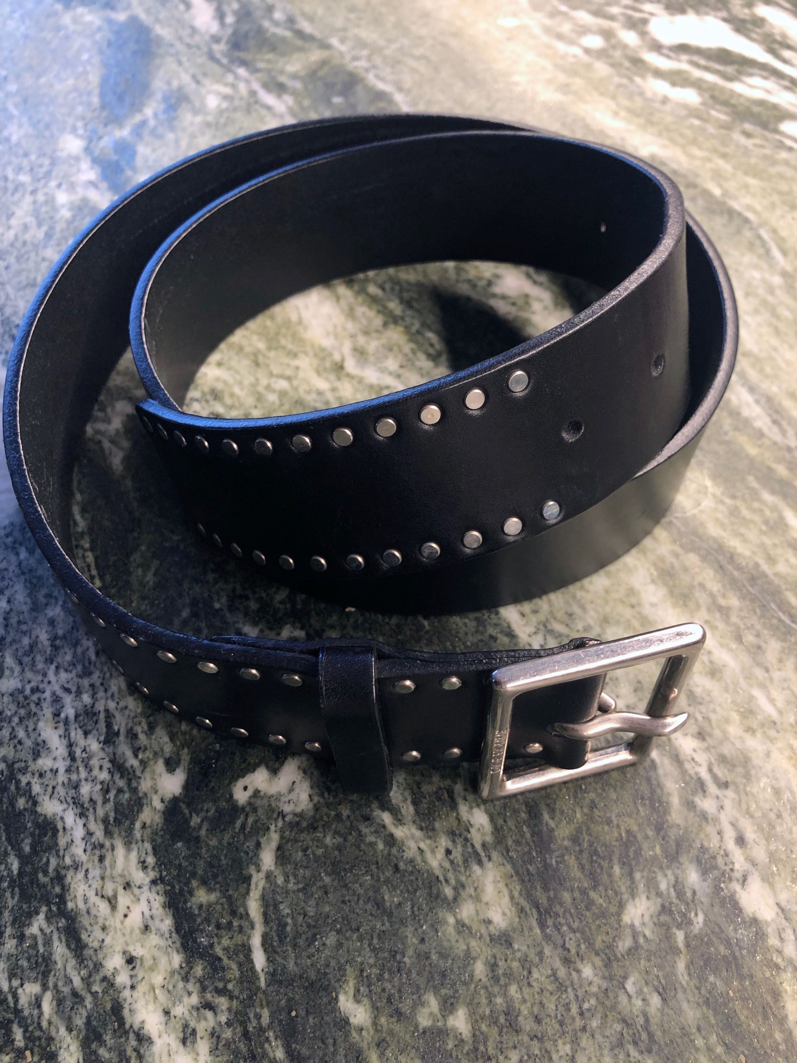 Hedi Slimane Dior Homme studded belt | Grailed