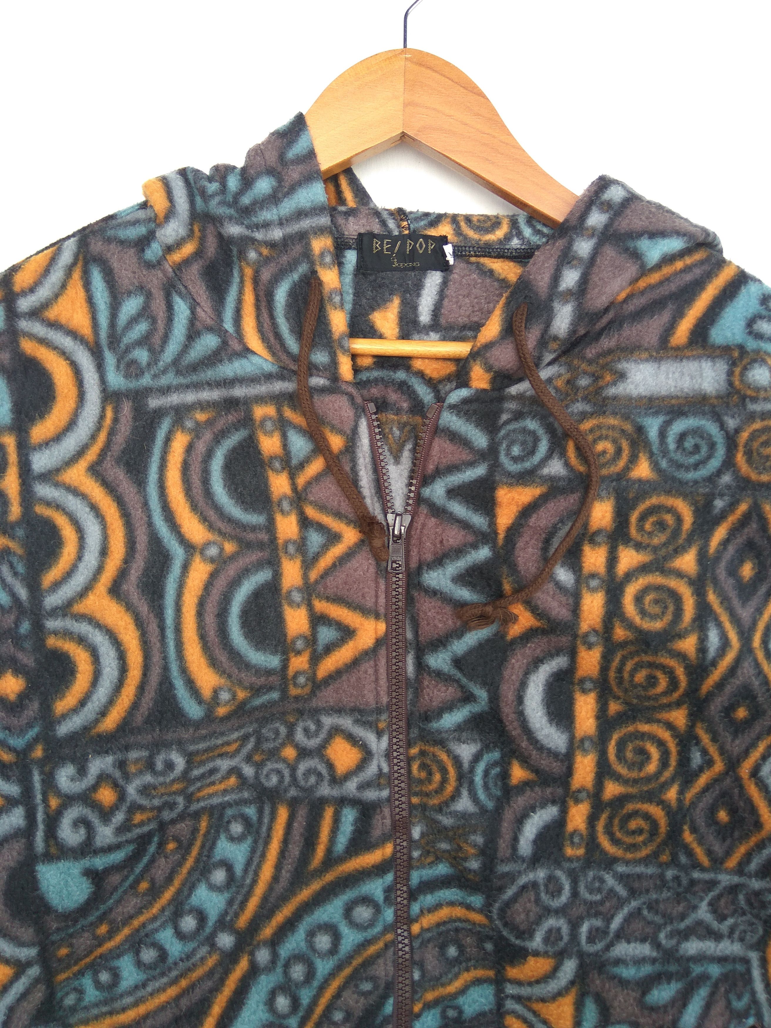 Japanese Brand Be Pop zipper hoodies full print Size US L / EU 52-54 / 3 - 4 Thumbnail