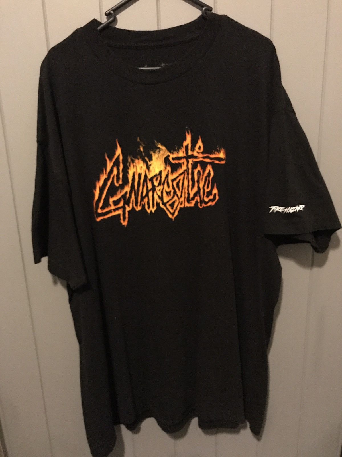 Gnarcotic Gnarcotic Black Flame Logo Fire Hazard Album Tee Shirt | Grailed