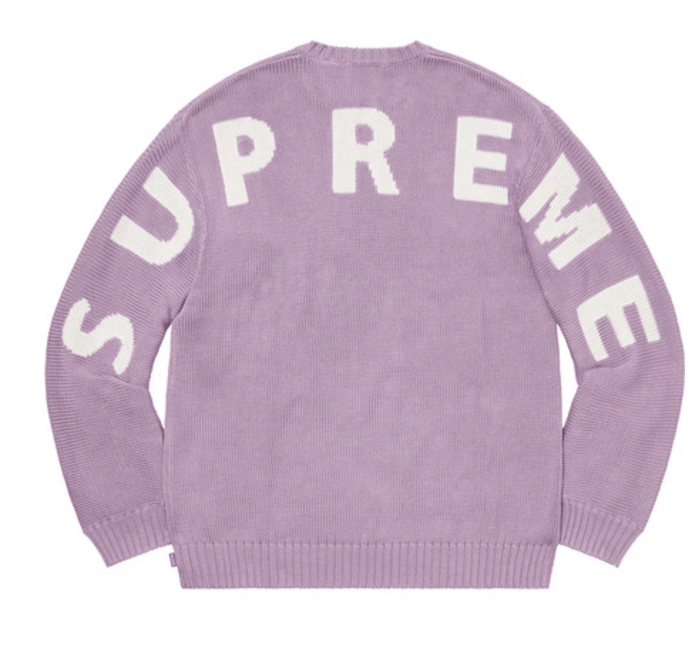 Back Logo Sweater Medium Lilac SS20 DS Sold Out Rare