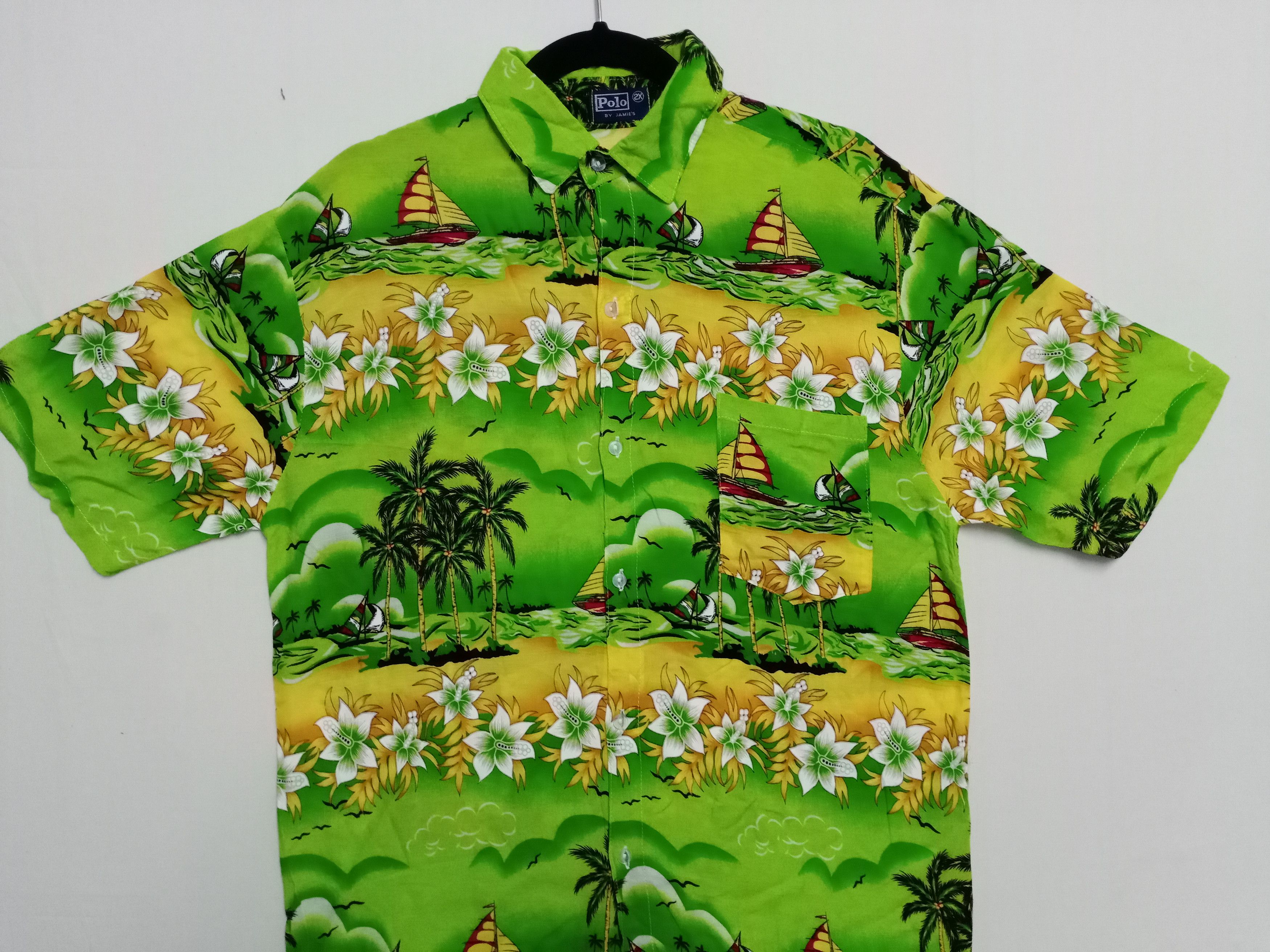 Polo Ralph Lauren × Ralph Lauren × Vintage Rare! Vintage Polo Jeans Ralph Lauren Hawaii Shirt Holiday Size US L / EU 52-54 / 3 - 4 Thumbnail