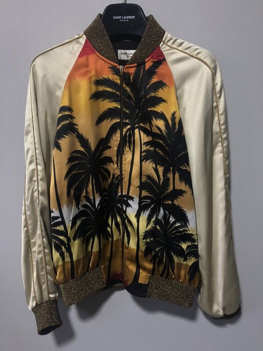 Saint laurent shop jacket palm tree