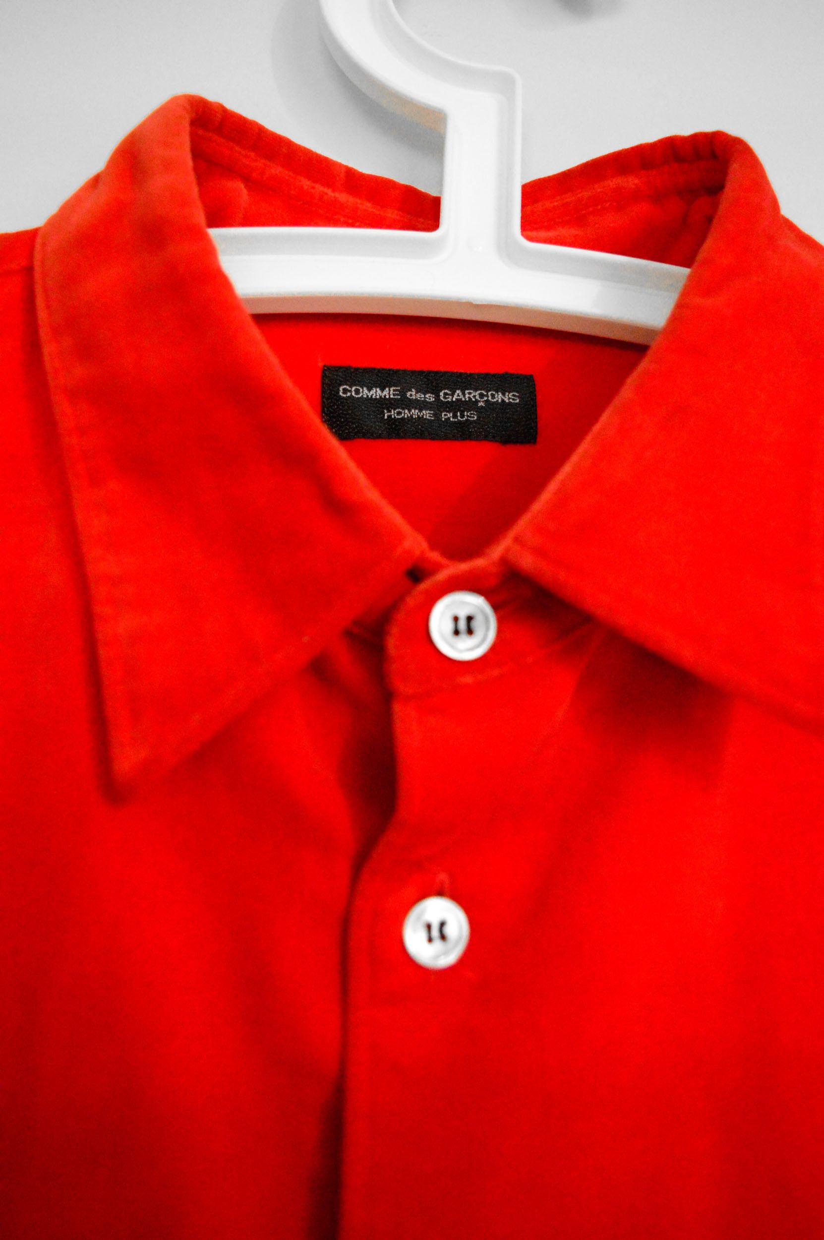 Comme des Garcons Homme Plus Red Velour Shirt Size US M / EU 48-50 / 2 - 2 Preview