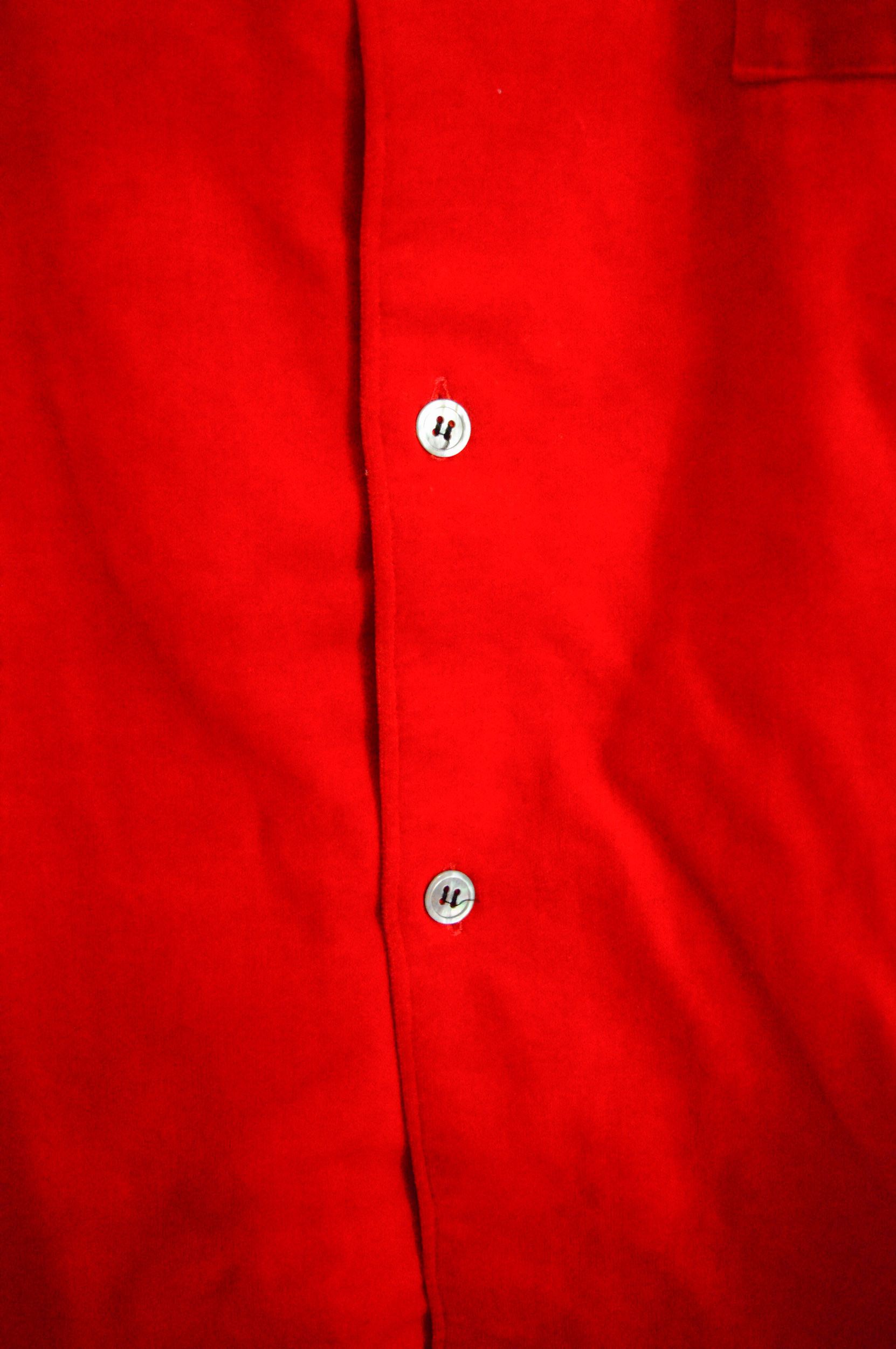 Comme des Garcons Homme Plus Red Velour Shirt Size US M / EU 48-50 / 2 - 4 Thumbnail