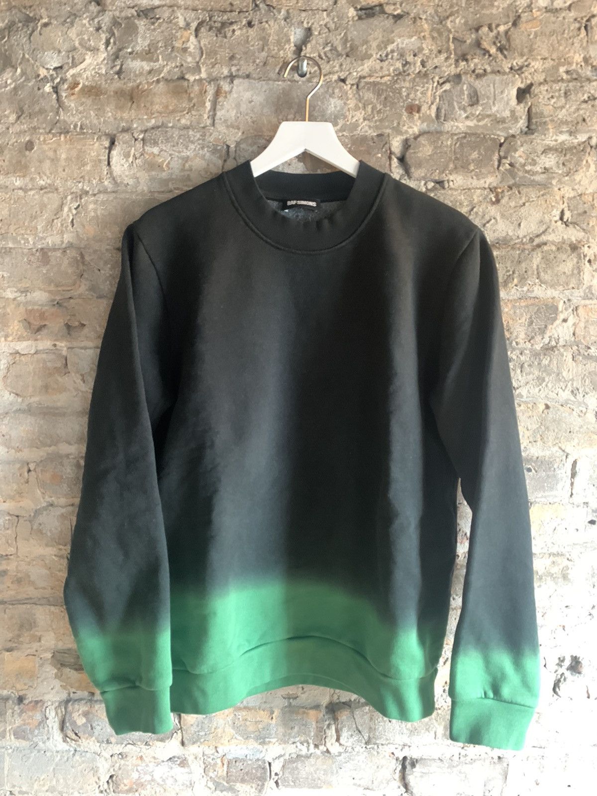 image of Raf Simons Dip Dye Sweatshirt in Black, Men's (Size Medium)