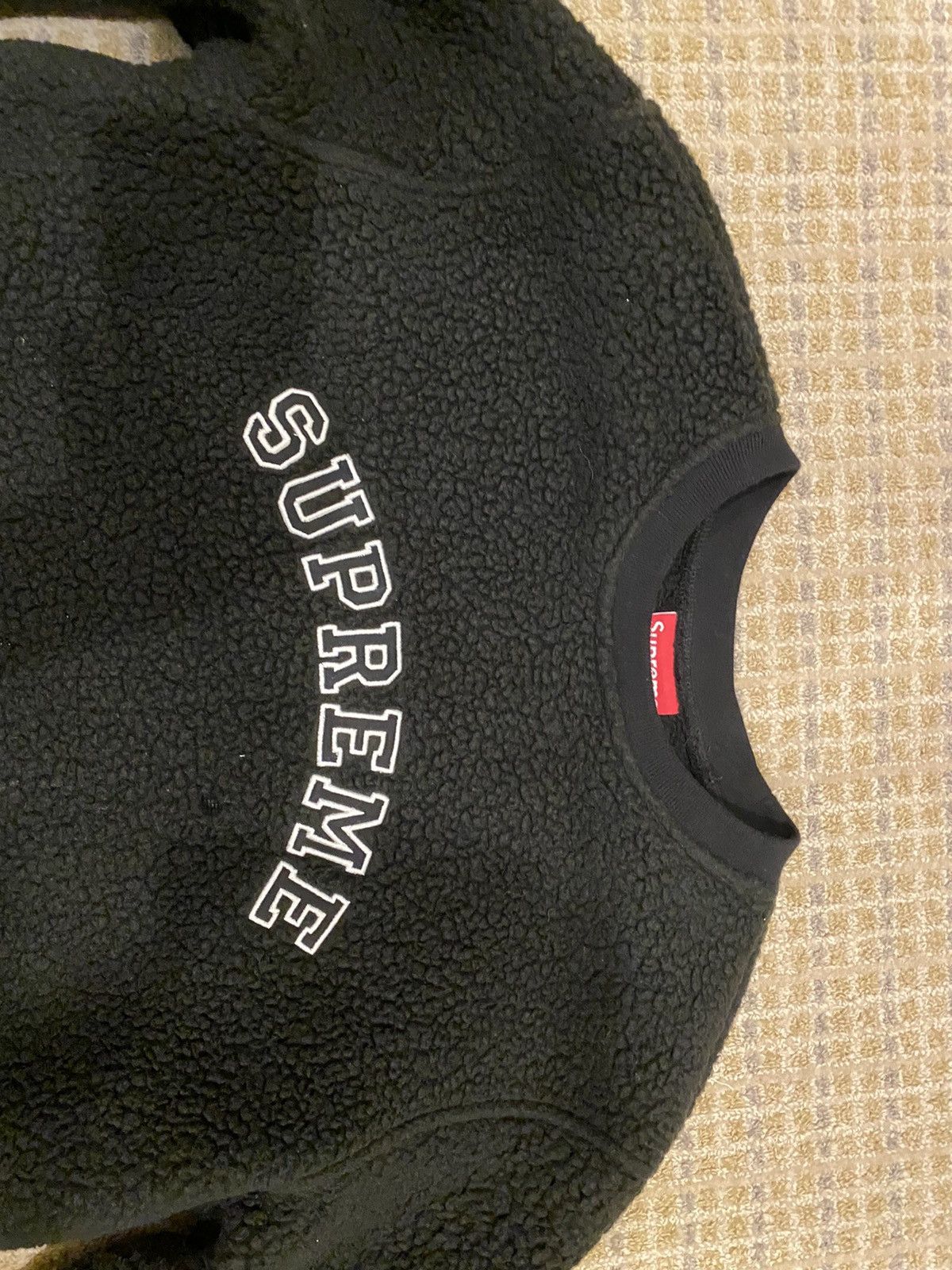 Supreme black supreme arc logo crewneck | Grailed