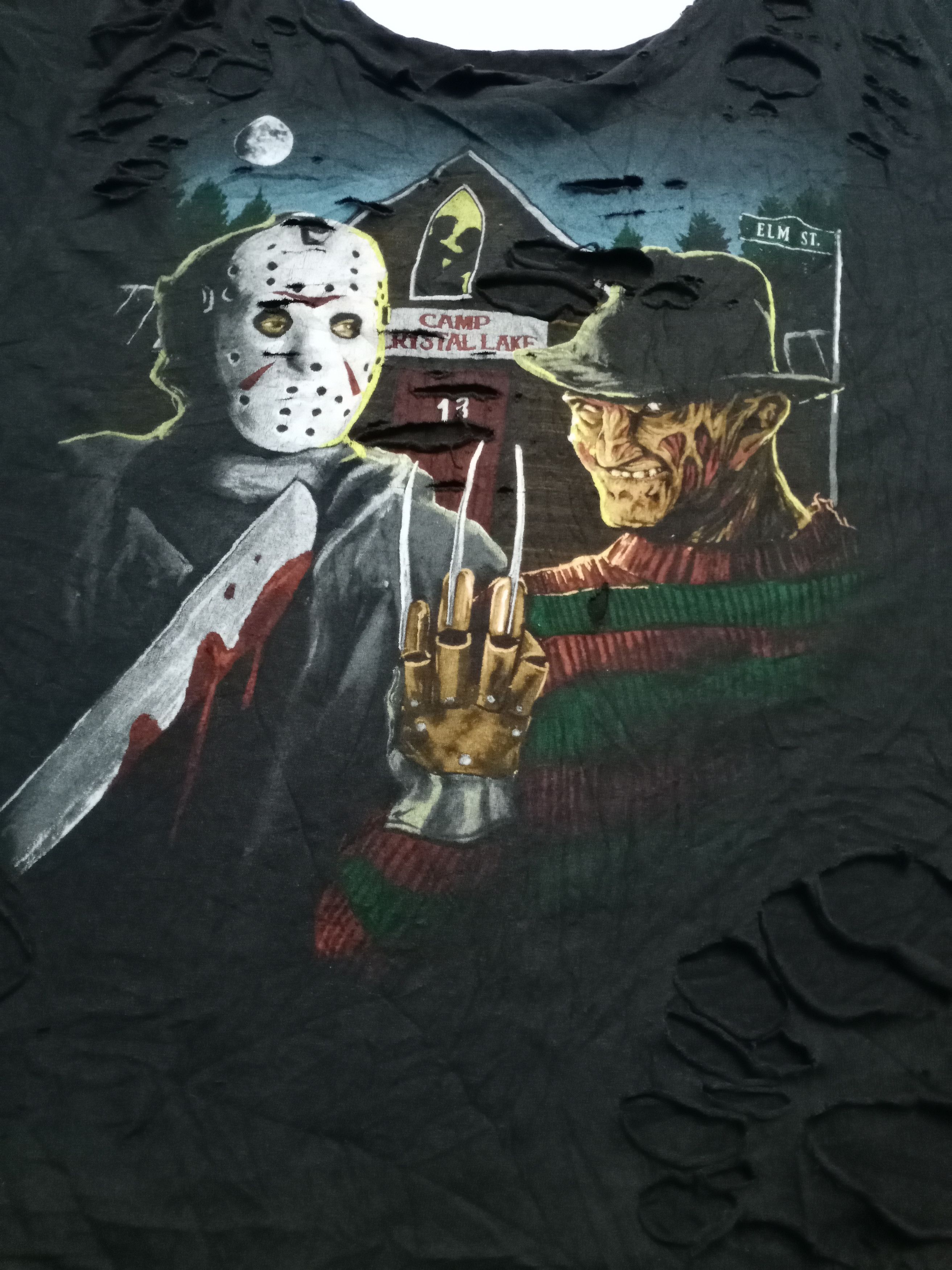 Expert Horror × Vintage Vintage Destroyed A Nightmare Killer Bootleg Tshirt Size US L / EU 52-54 / 3 - 2 Thumbnail