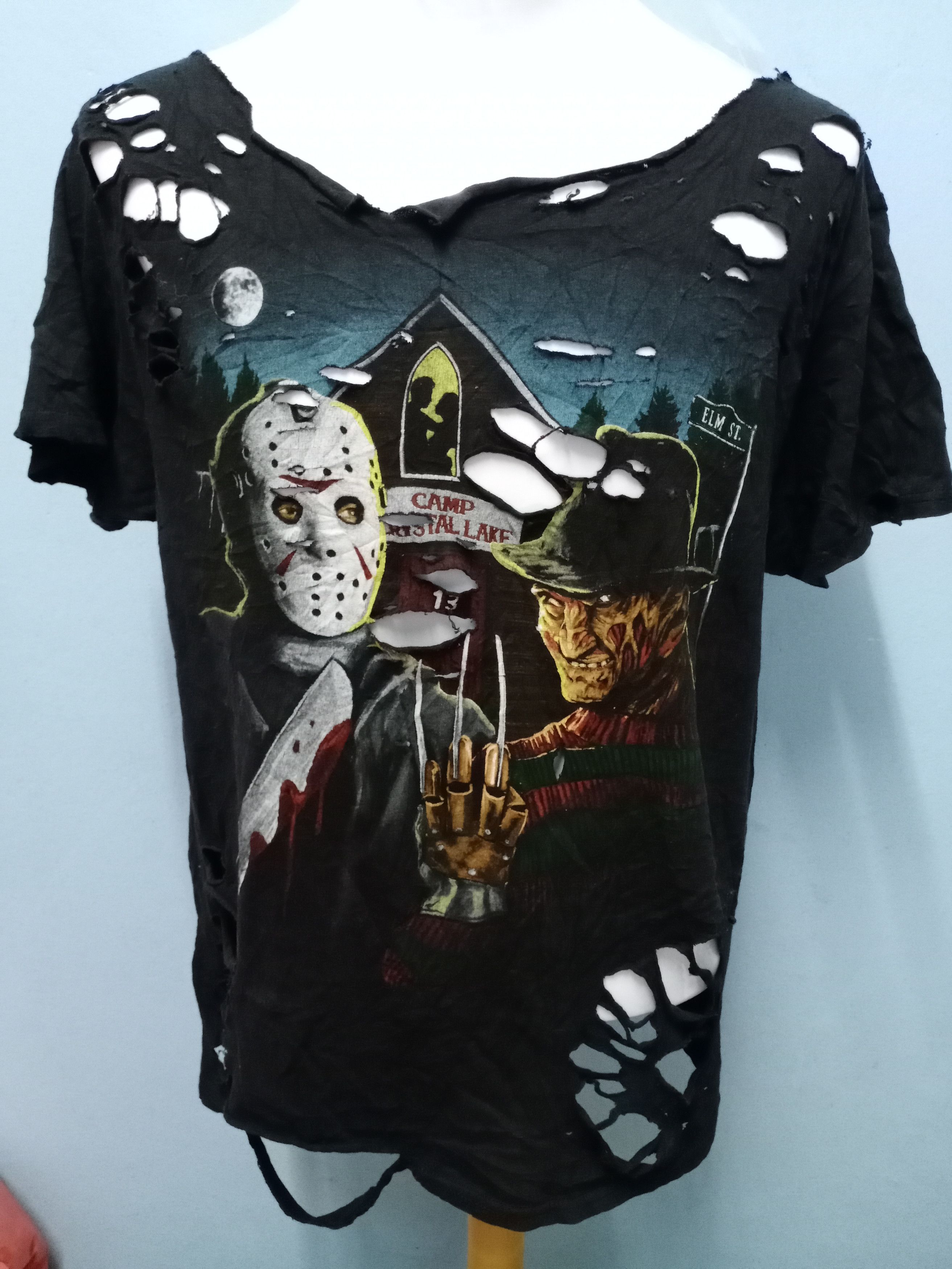 Expert Horror × Vintage Vintage Destroyed A Nightmare Killer Bootleg Tshirt Size US L / EU 52-54 / 3 - 1 Thumbnail