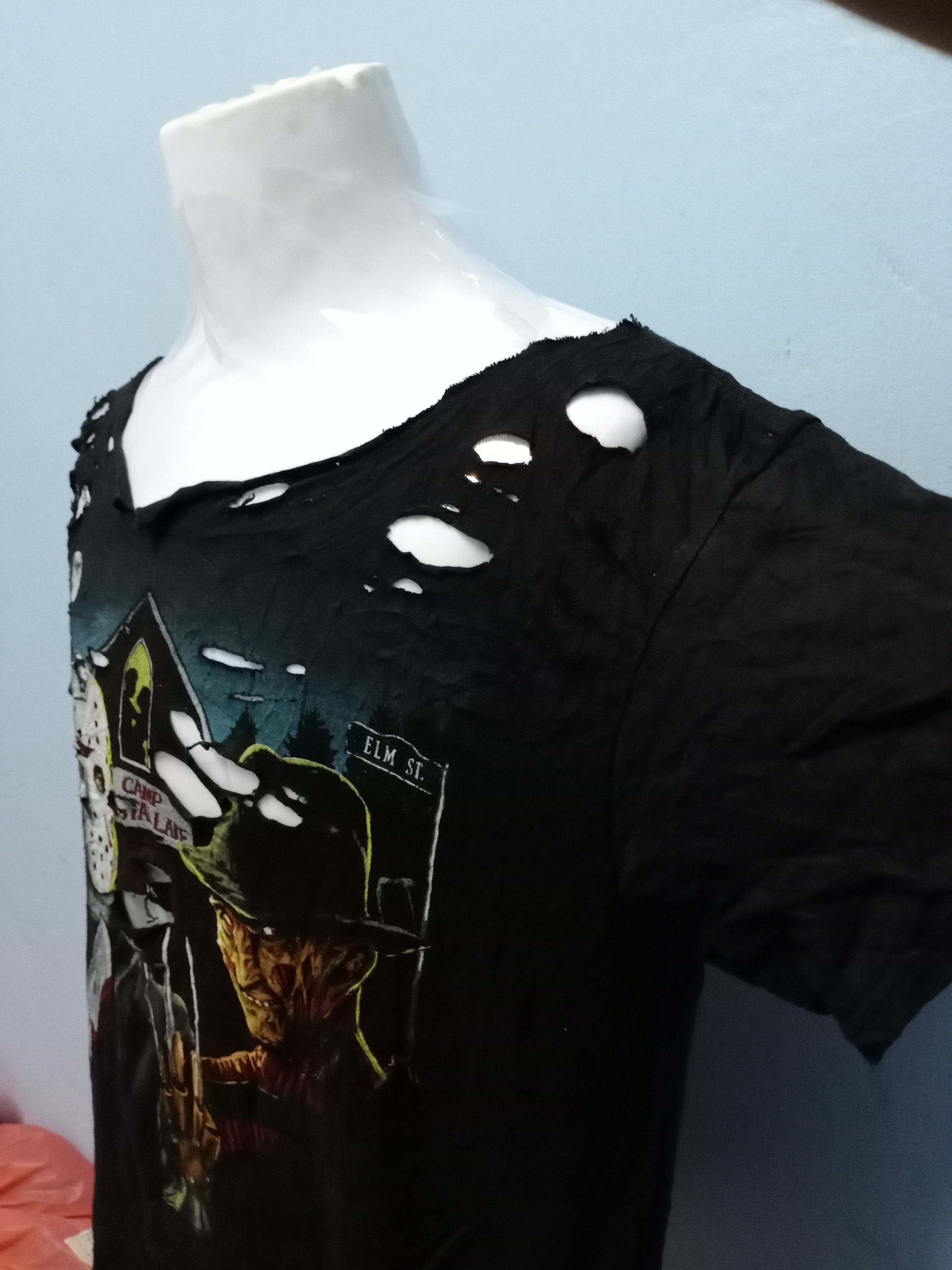 Expert Horror × Vintage Vintage Destroyed A Nightmare Killer Bootleg Tshirt Size US L / EU 52-54 / 3 - 5 Thumbnail
