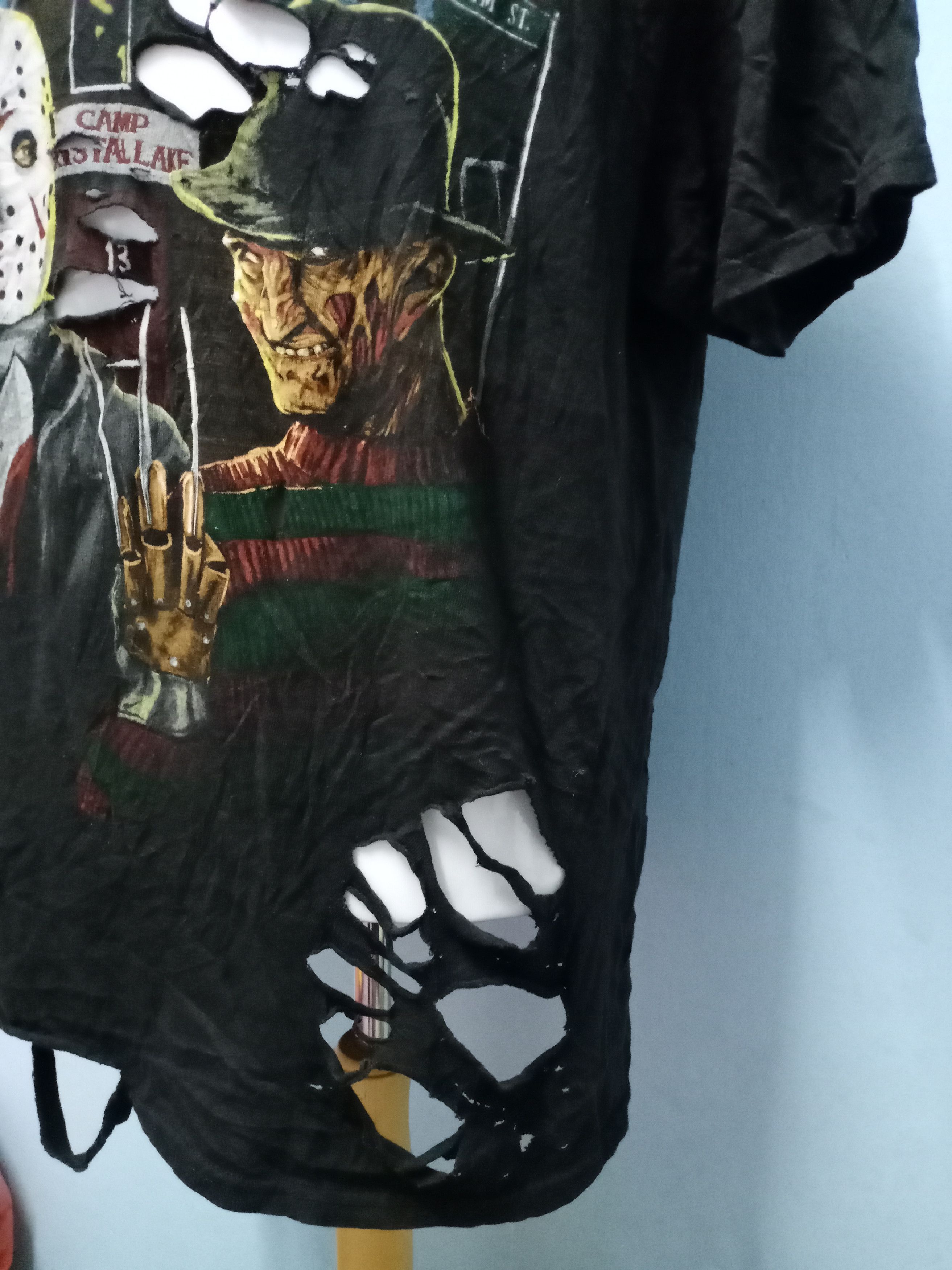 Expert Horror × Vintage Vintage Destroyed A Nightmare Killer Bootleg Tshirt Size US L / EU 52-54 / 3 - 7 Thumbnail