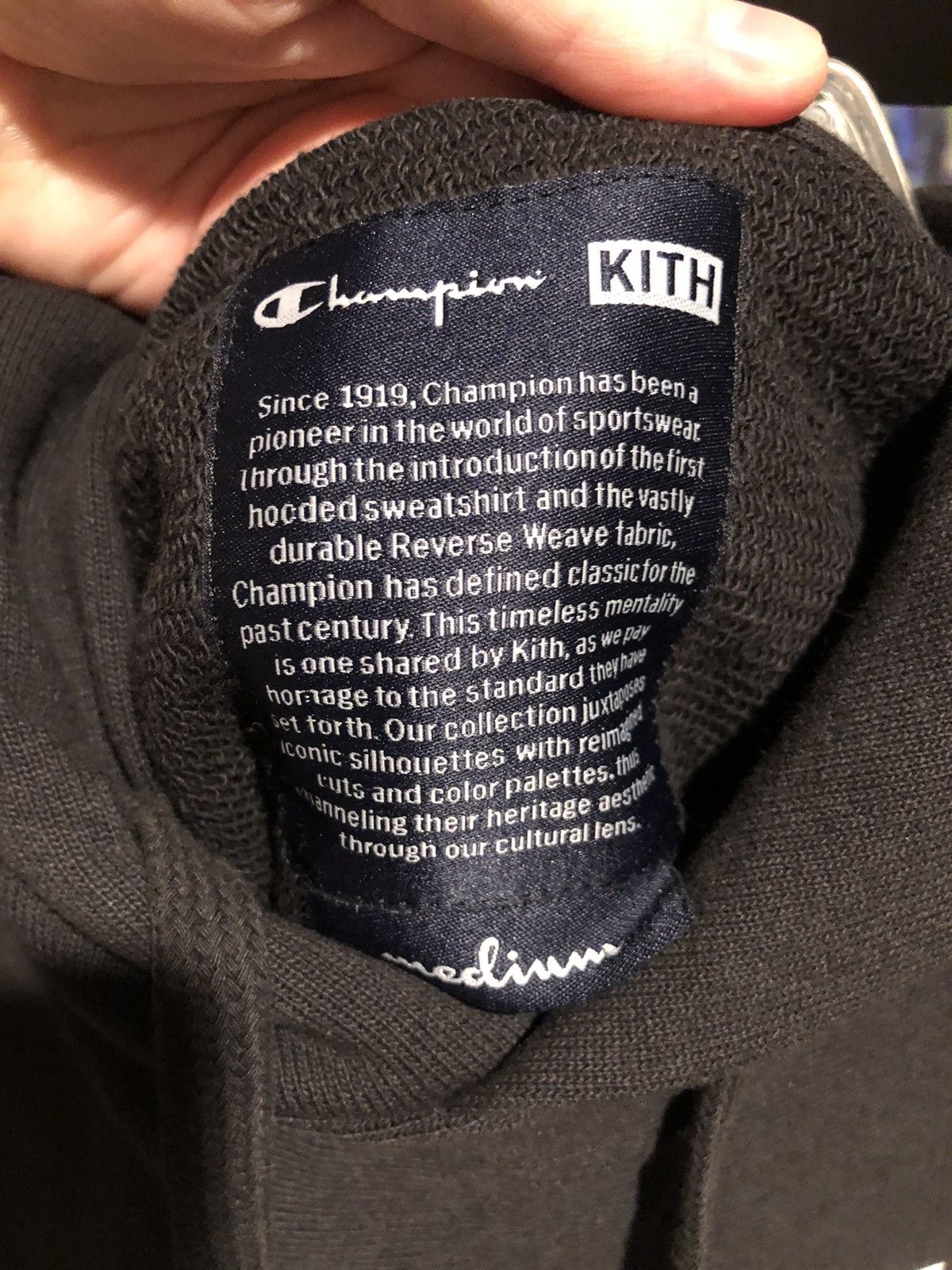 Champion × Kith Kith Champion Extended Hoodie Black Medium Size US M / EU 48-50 / 2 - 5 Thumbnail