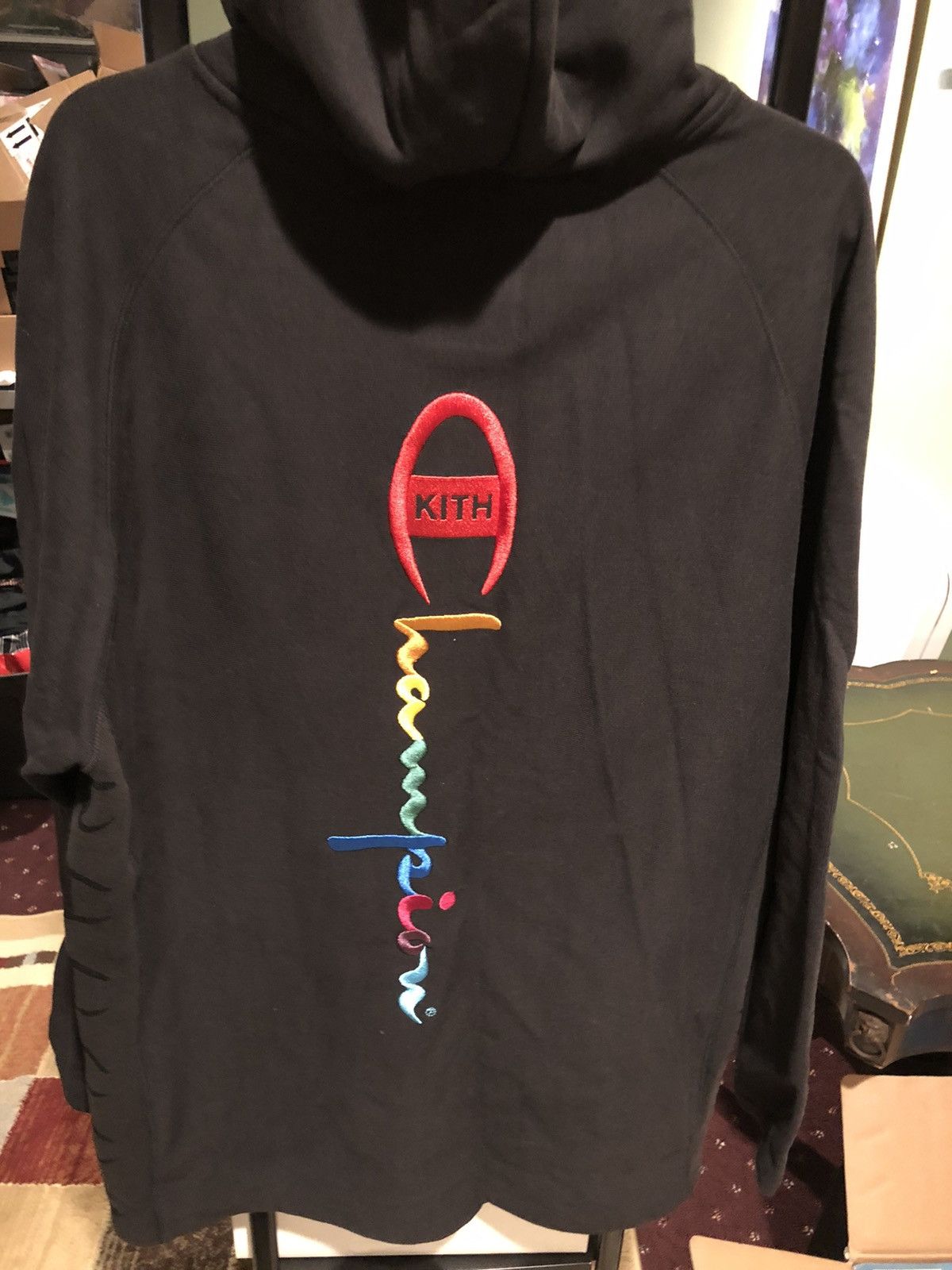 Champion × Kith Kith Champion Extended Hoodie Black Medium Size US M / EU 48-50 / 2 - 3 Thumbnail