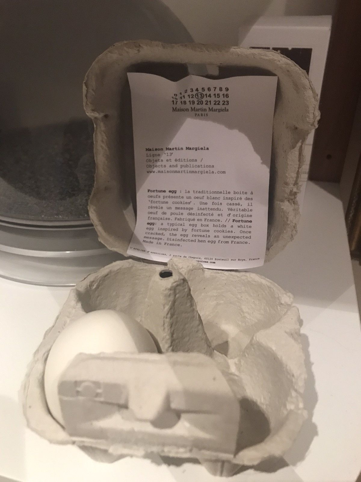 Maison Margiela Margiela 13 object Fortune egg | Grailed