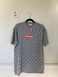 Buy Supreme x Comme des Garçons SHIRT Polka Dot Box Logo Hooded Sweatshirt  'Heather Grey' - SS12SW13 HEATHER GREY