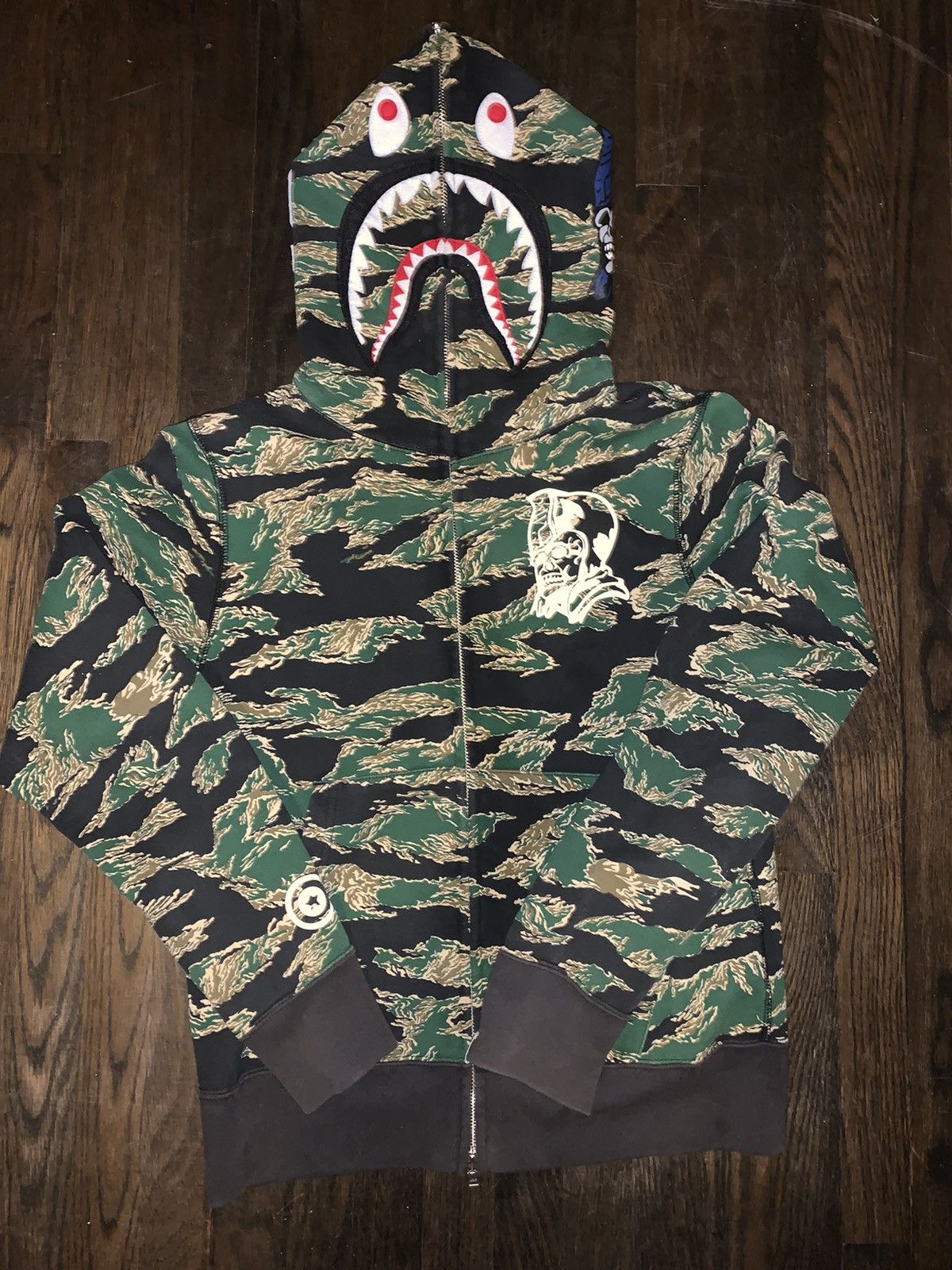 Bape Bape Ursus tiger camo Shark hoodie Rare | Grailed